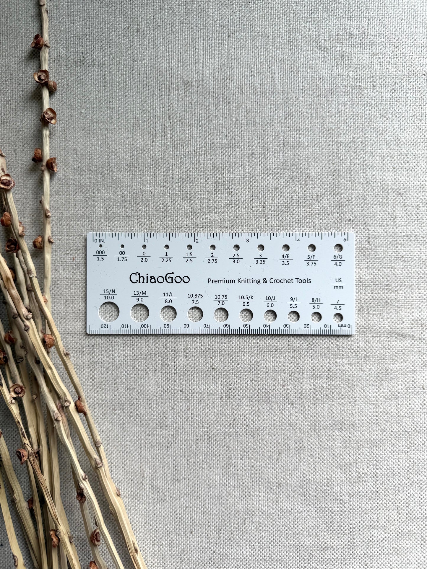ChiaoGoo 5" Knitting Needle Gauge