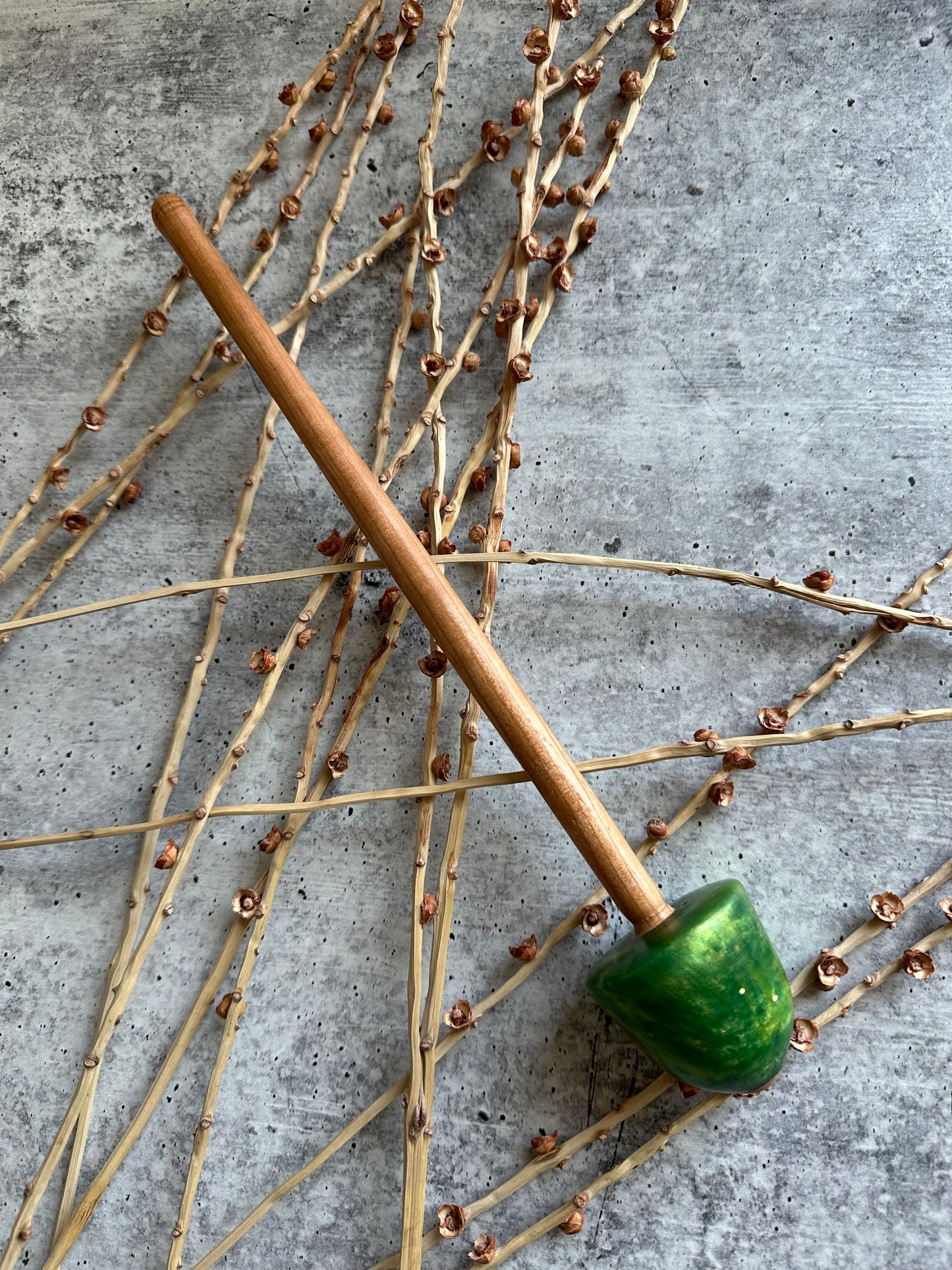 Walnut with Green Resin