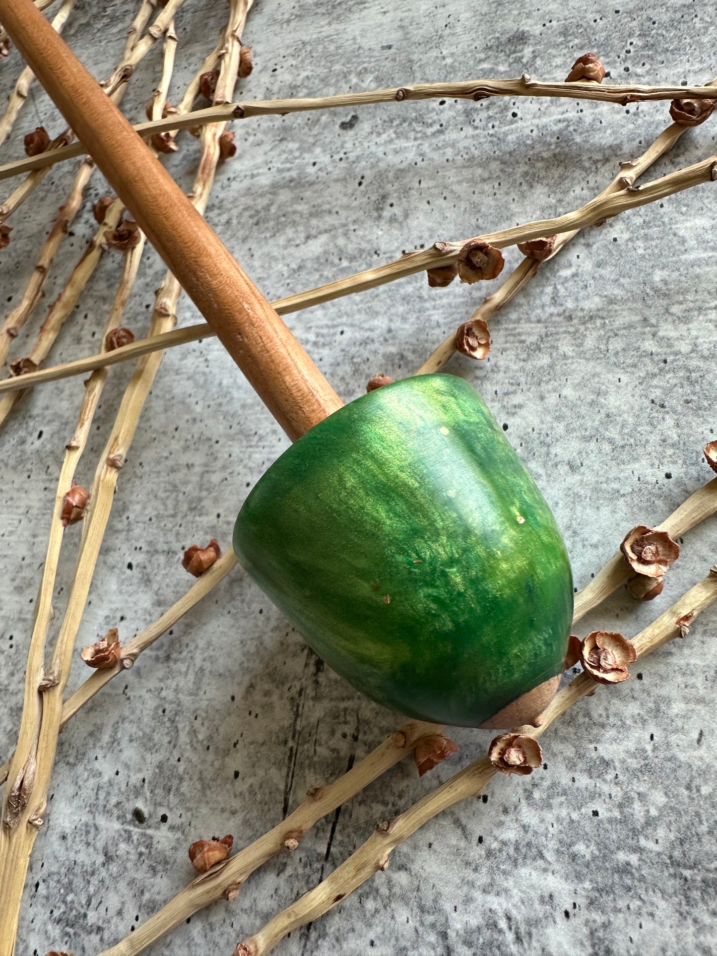 Walnut with Green Resin