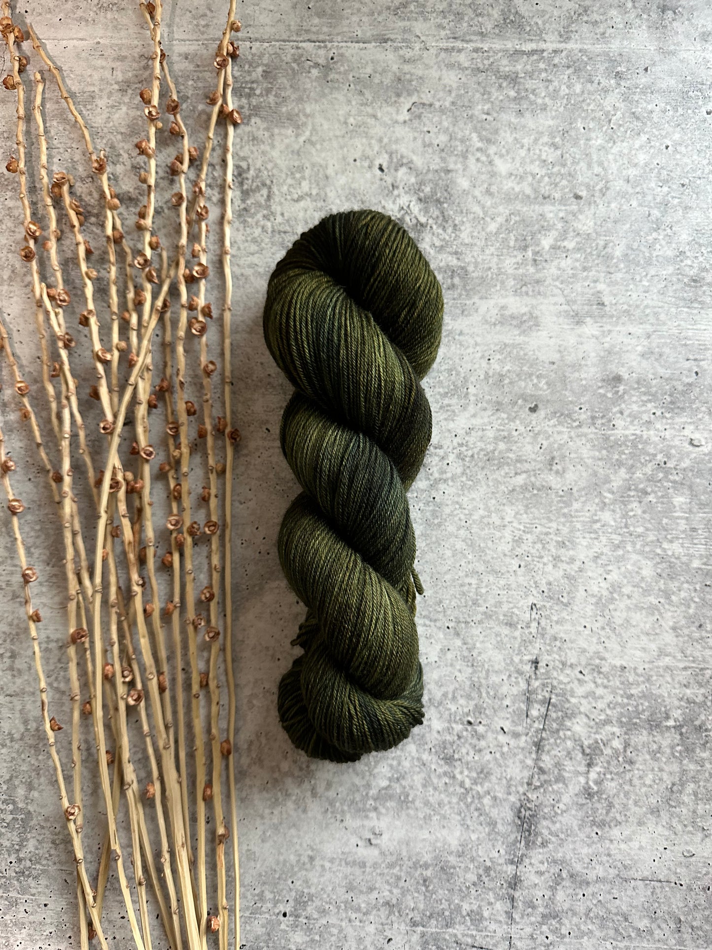 Olive Drab SW Merino Nylon Yarn