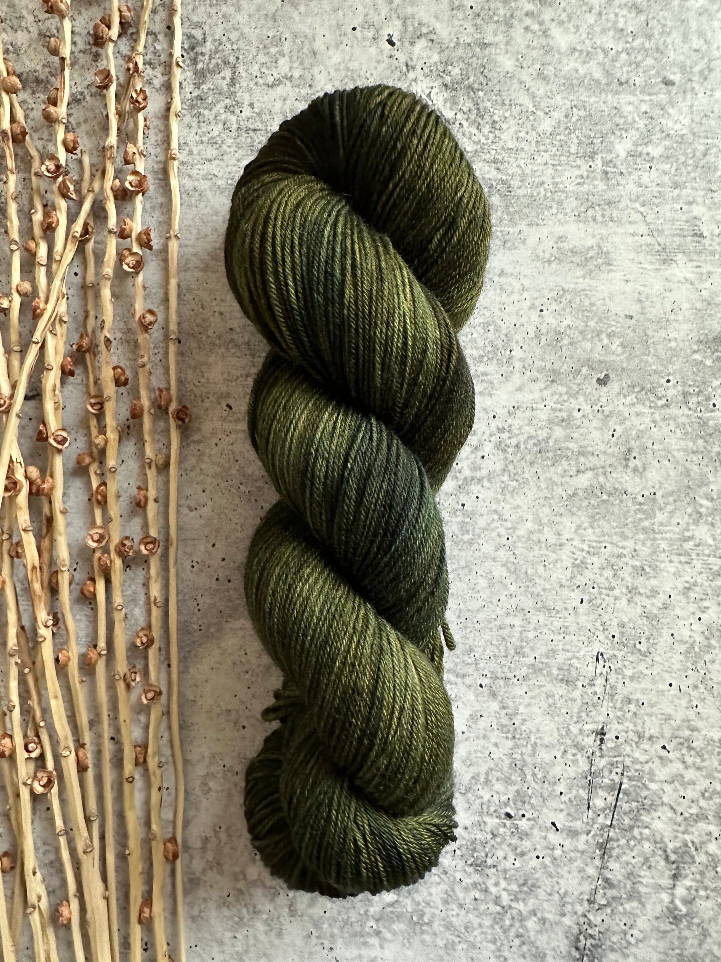 Olive Drab SW Merino Nylon Yarn