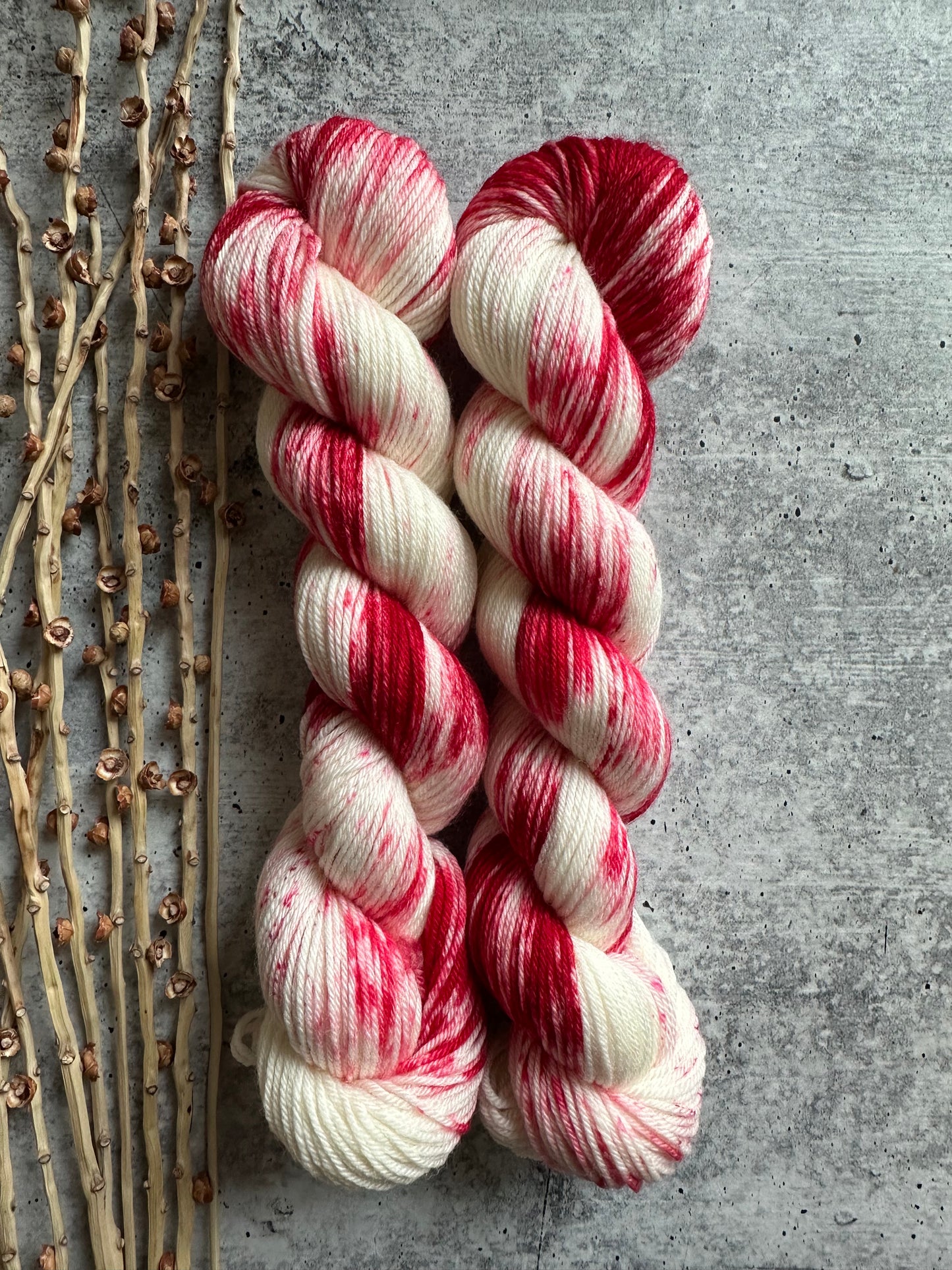 Candy Cane SW Merino Nylon 50g Skein