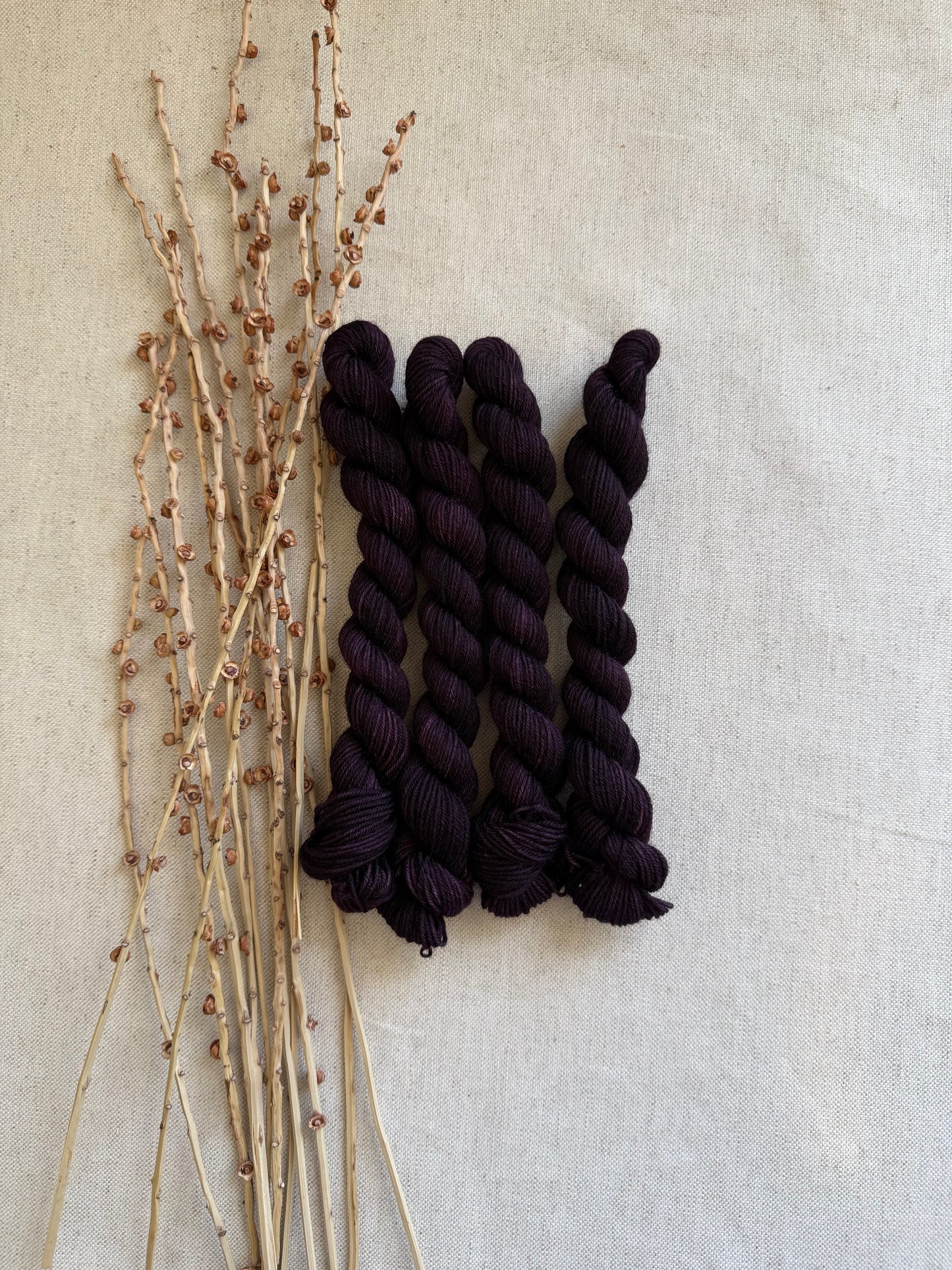 Aubergine - SW Wool Recycled Nylon Mini Skein
