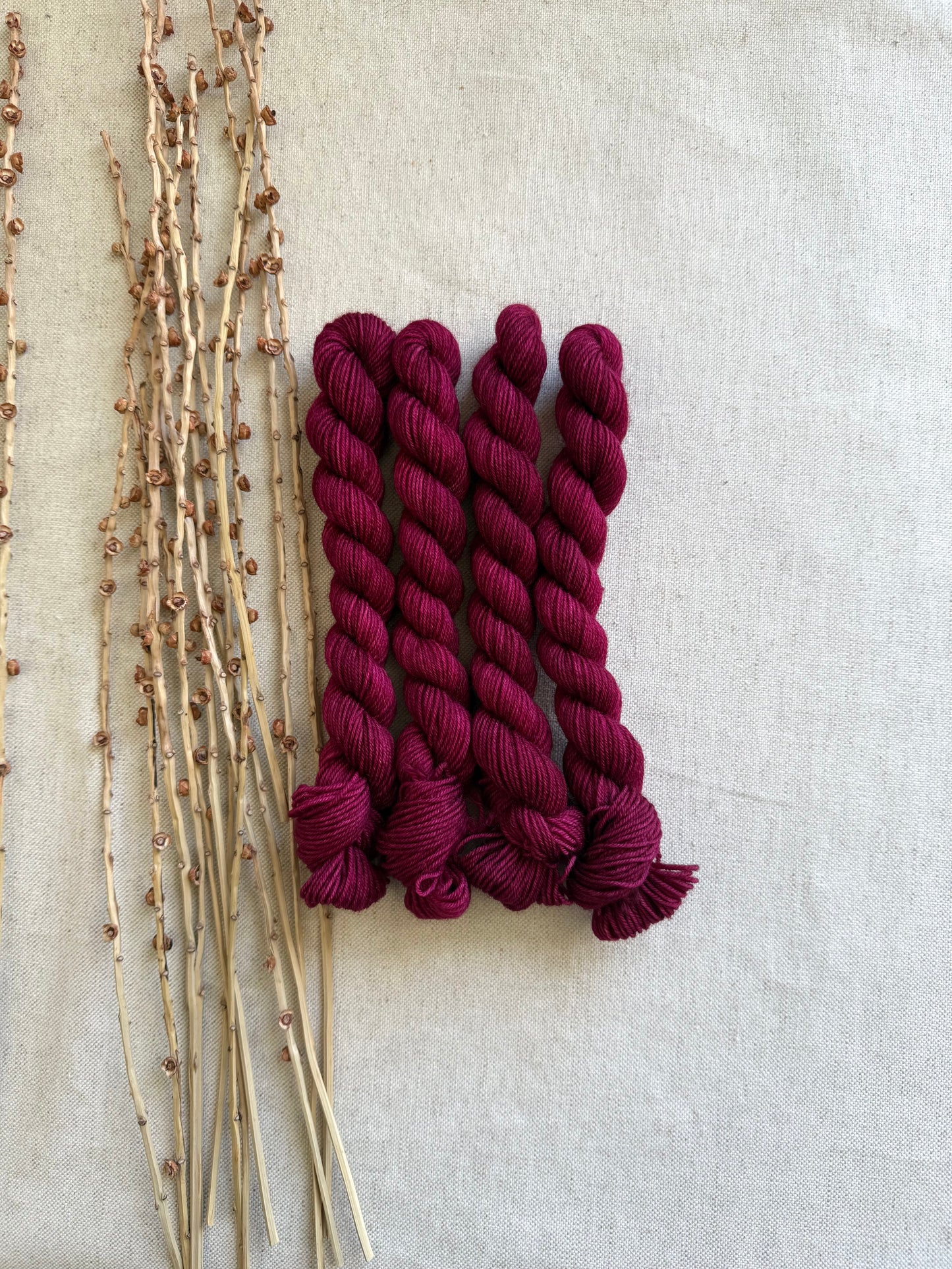 Burgundy - SW Wool Recycled Nylon Mini Skein