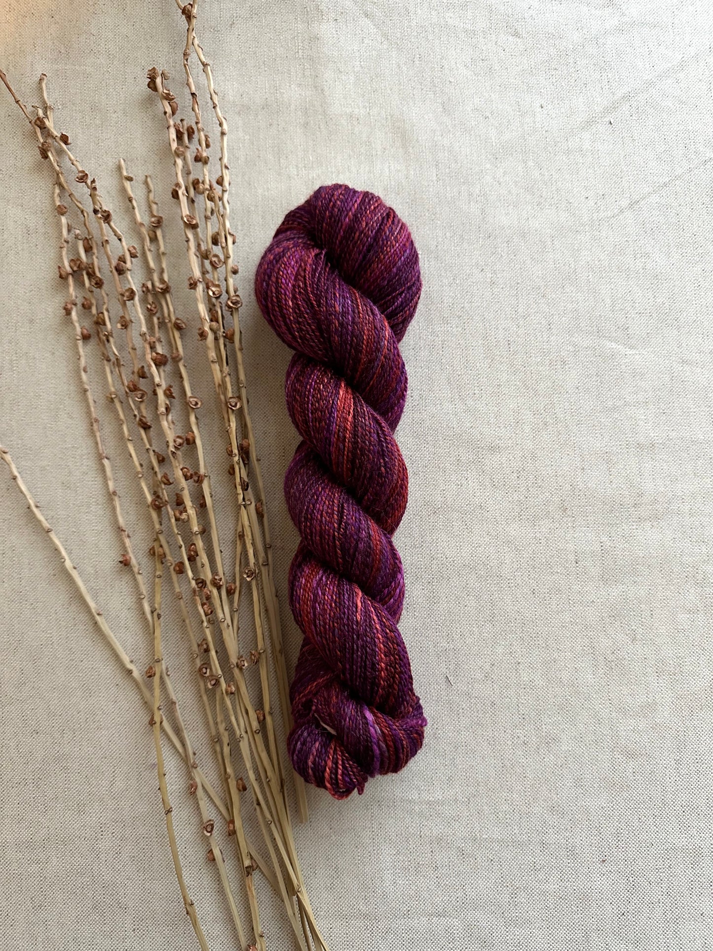 Plum Rust Hand Spun