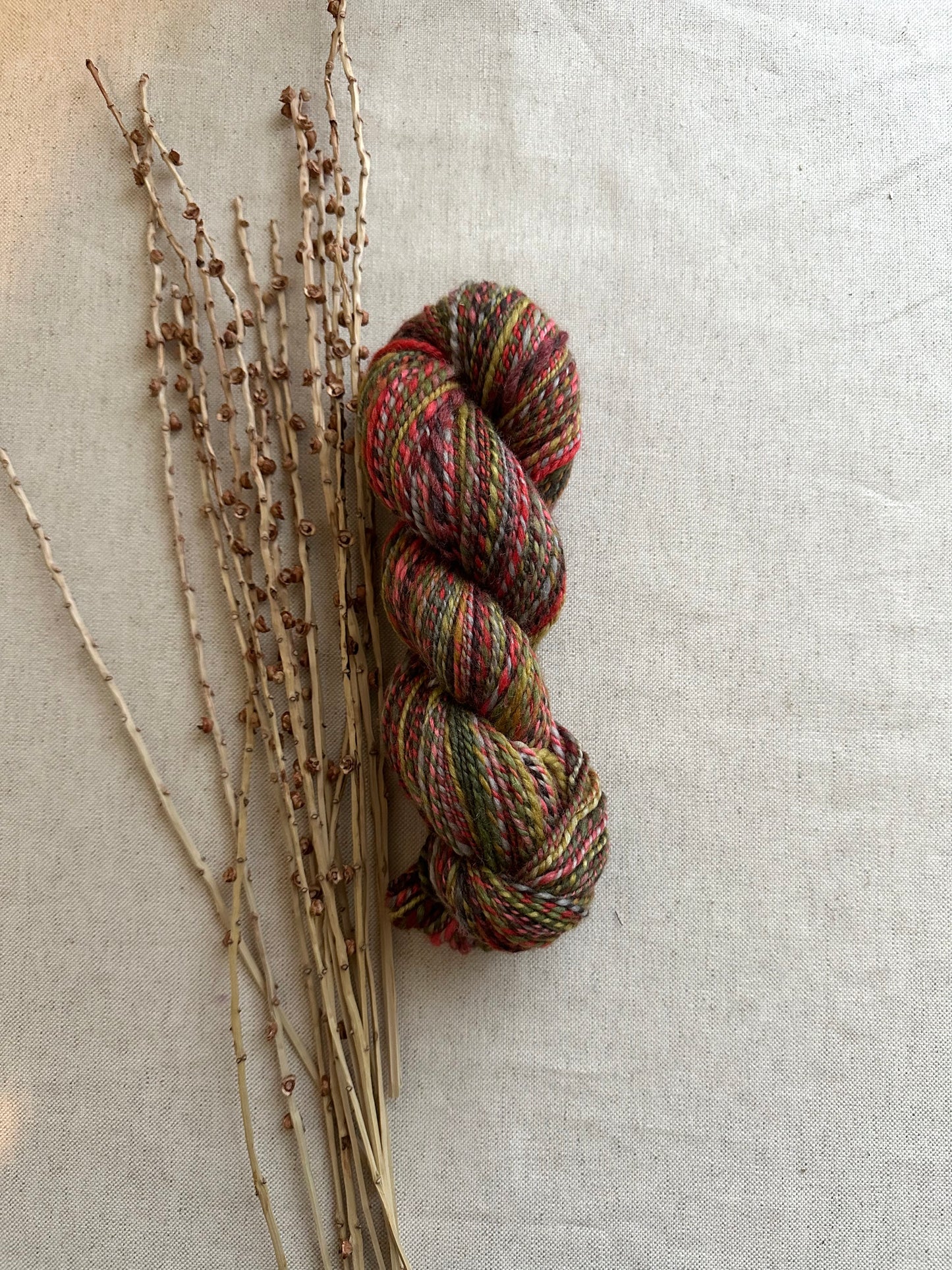 Blue Green Yellow Hand Spun