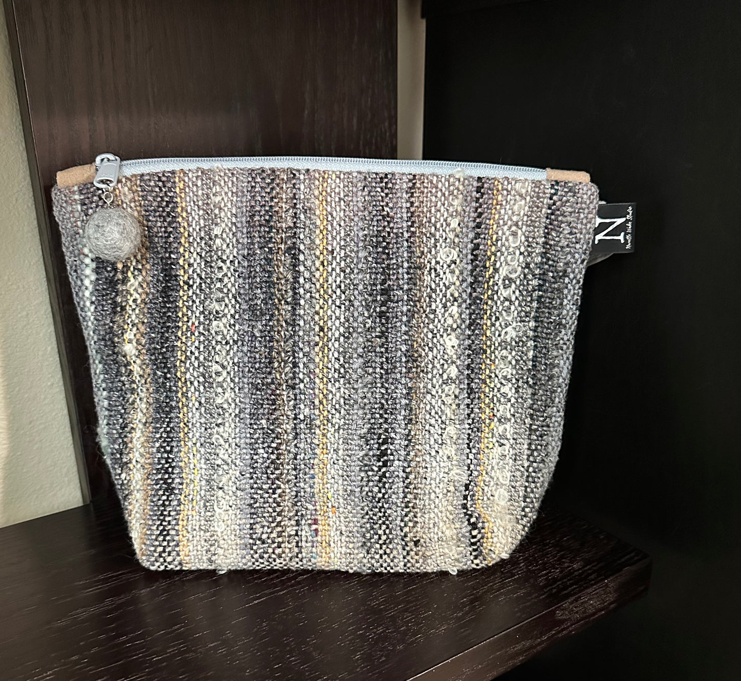 Gray Handwoven Project Bag