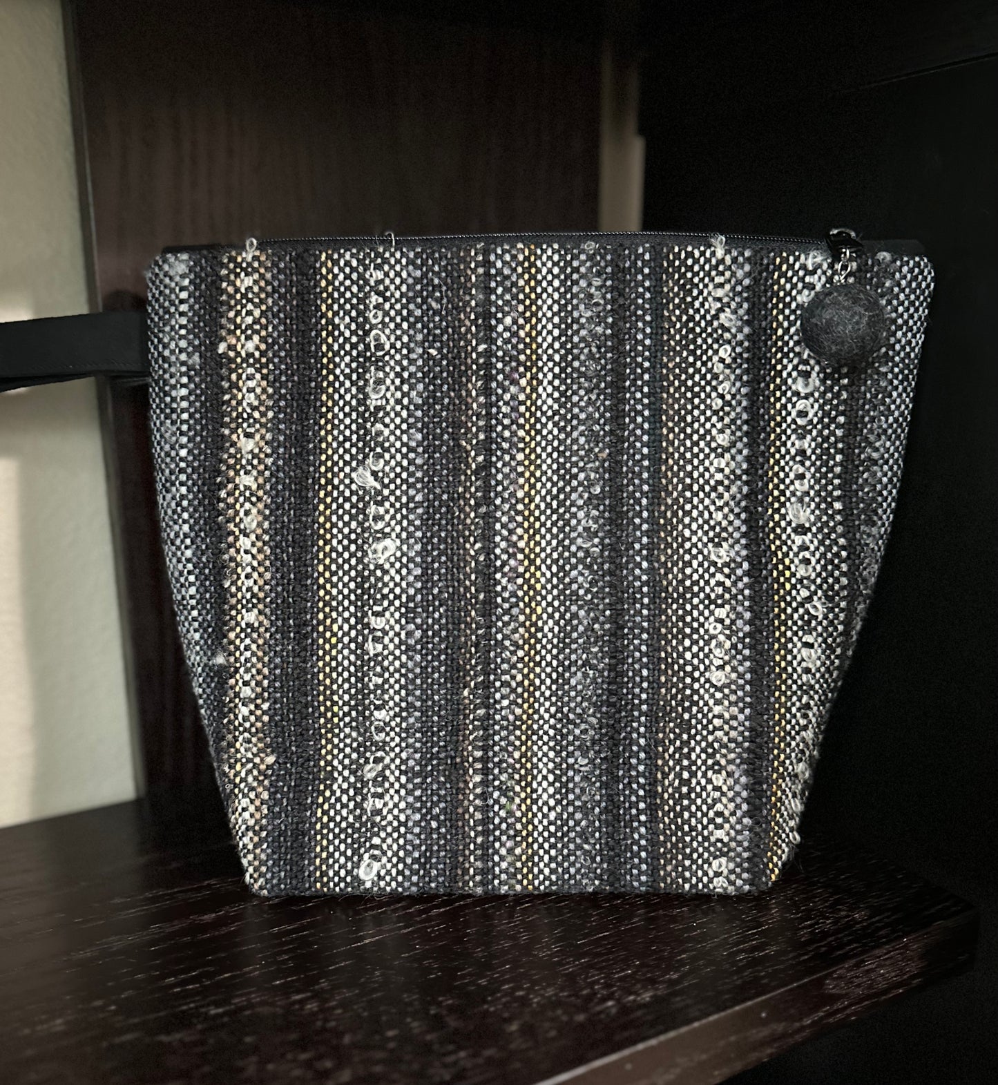 Black Handwoven Project Bag