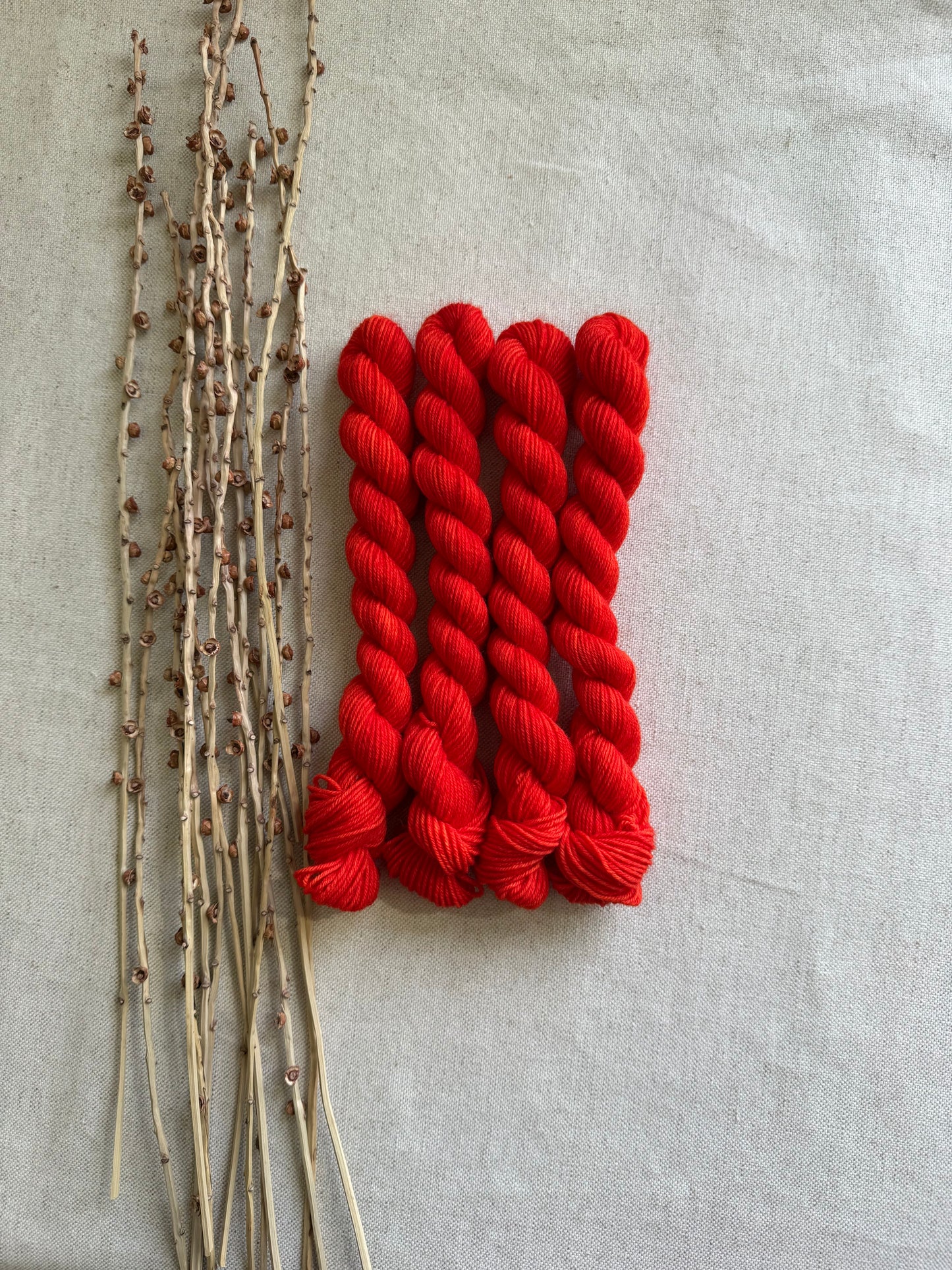 Bright Orange - SW Wool Recycled Nylon Mini Skein