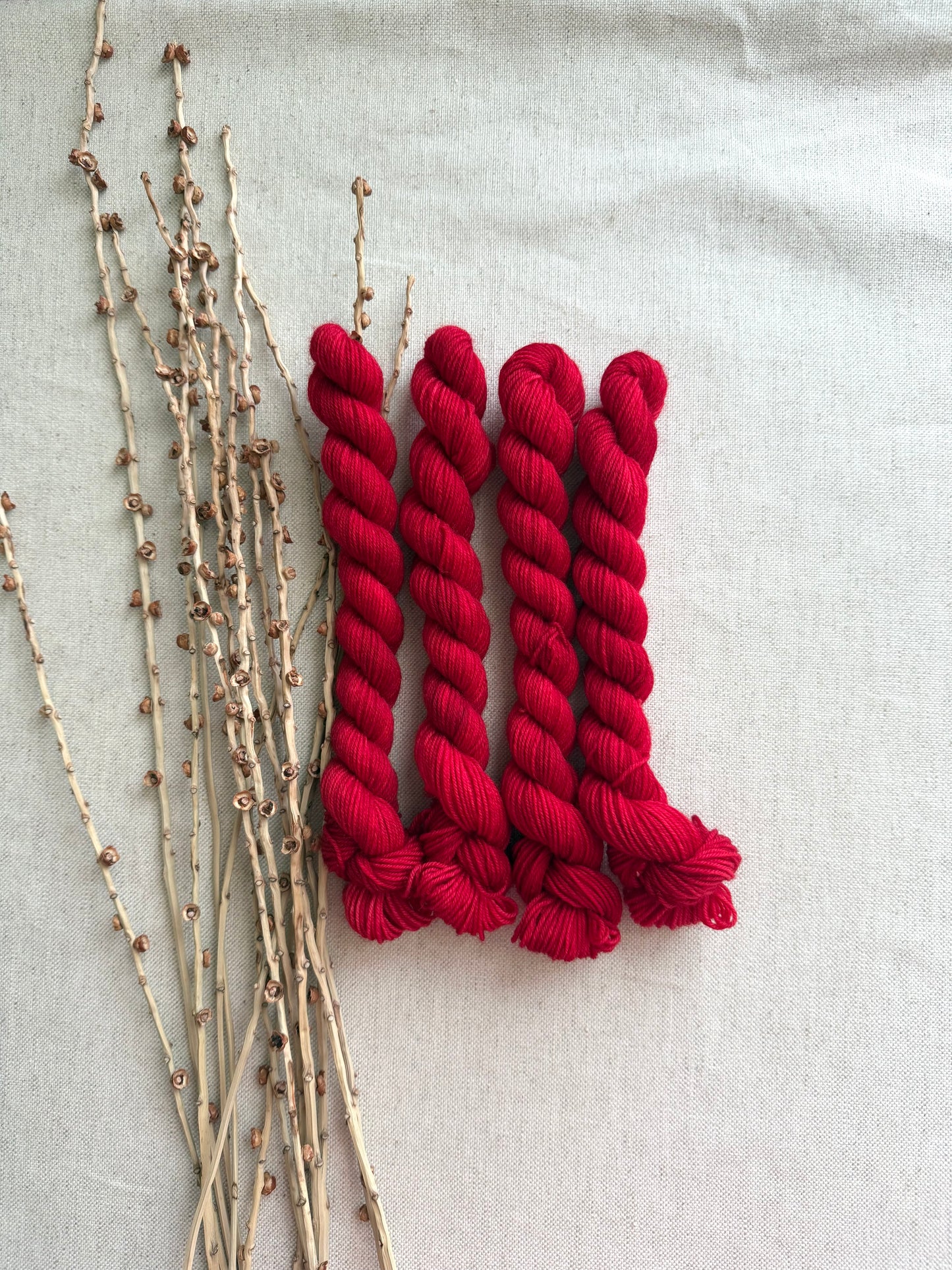 Poinsettia - SW Wool Recycled Nylon Mini Skein (Copy)