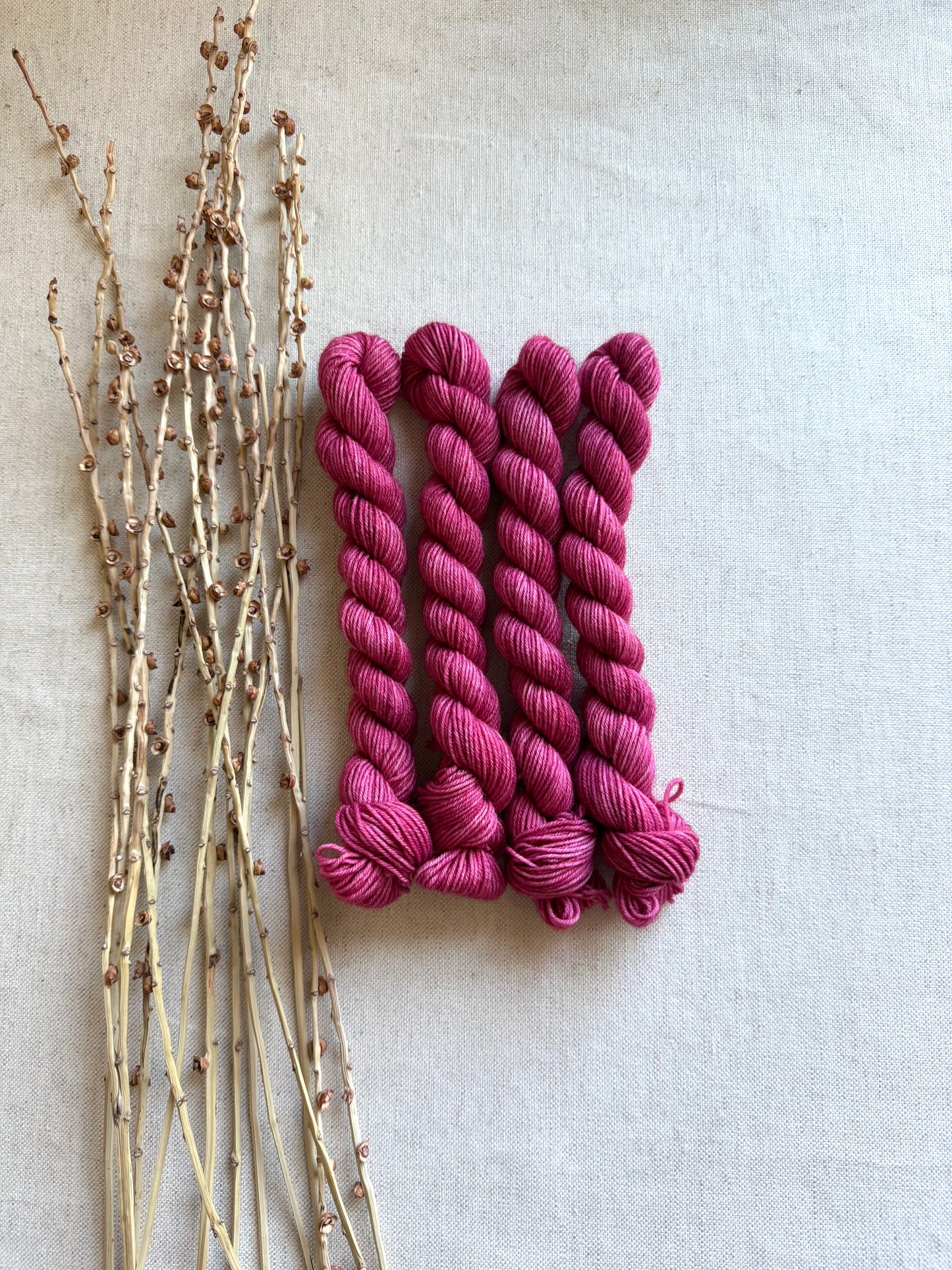 Raspberry - SW Wool Recycled Nylon Mini Skein