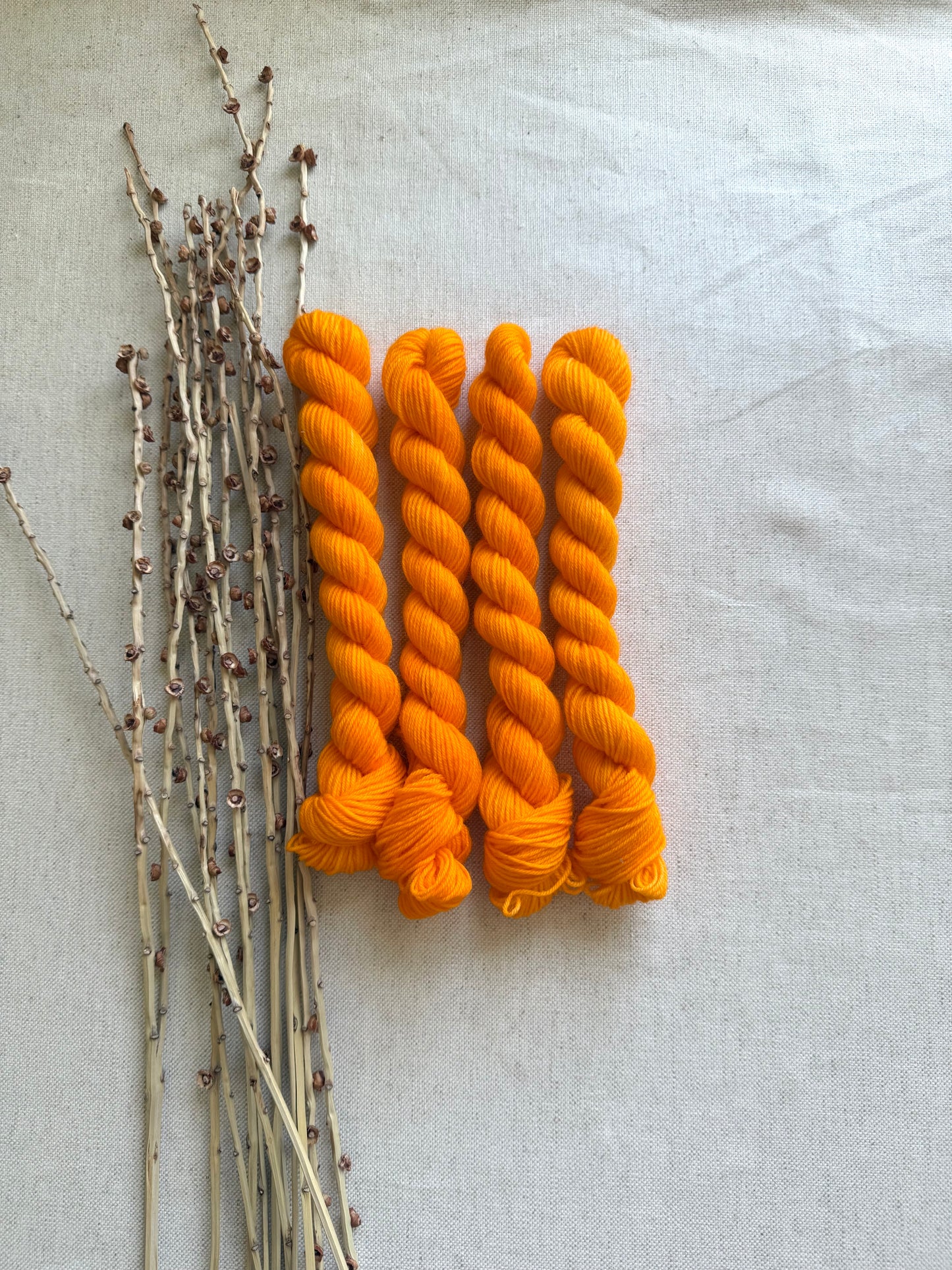Neon Tangerine - SW Wool Recycled Nylon Mini Skein