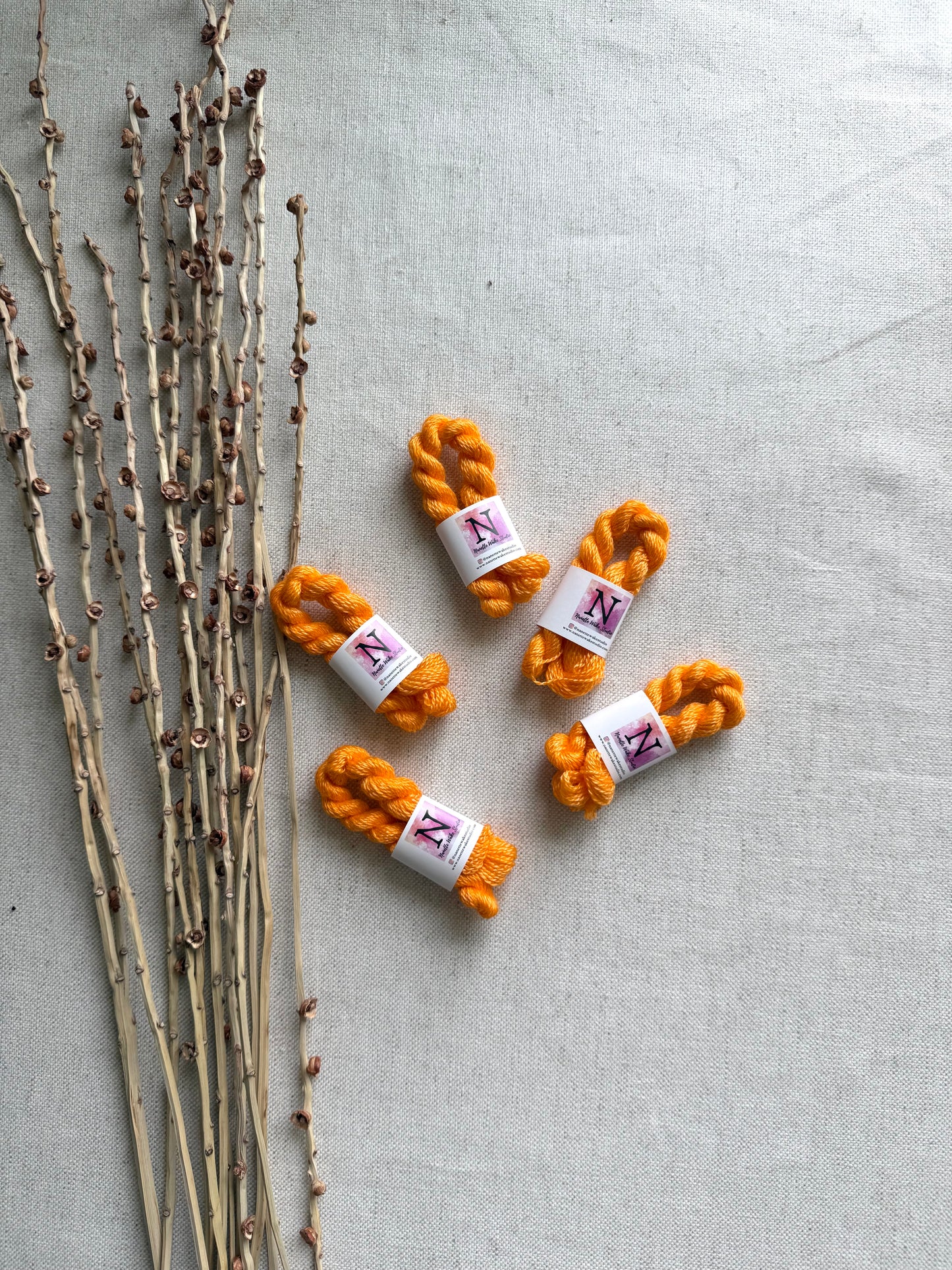 Neon Tangerine Embroidery Thread