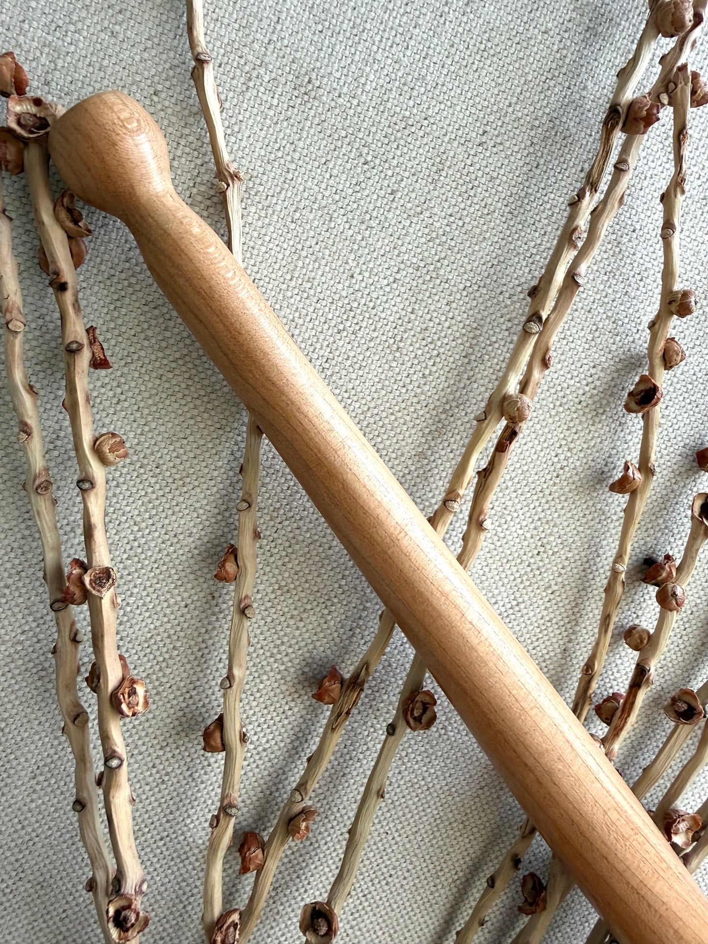 Cherry With Rust Resin Support Spindle