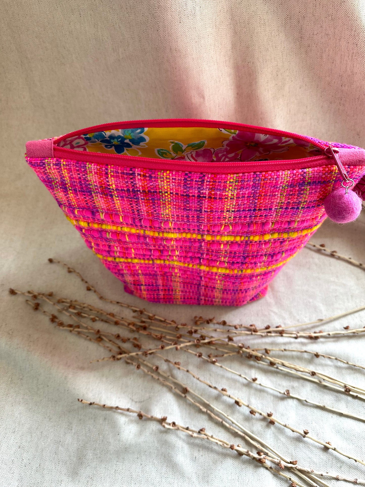 Hot Pink Handwoven Bag