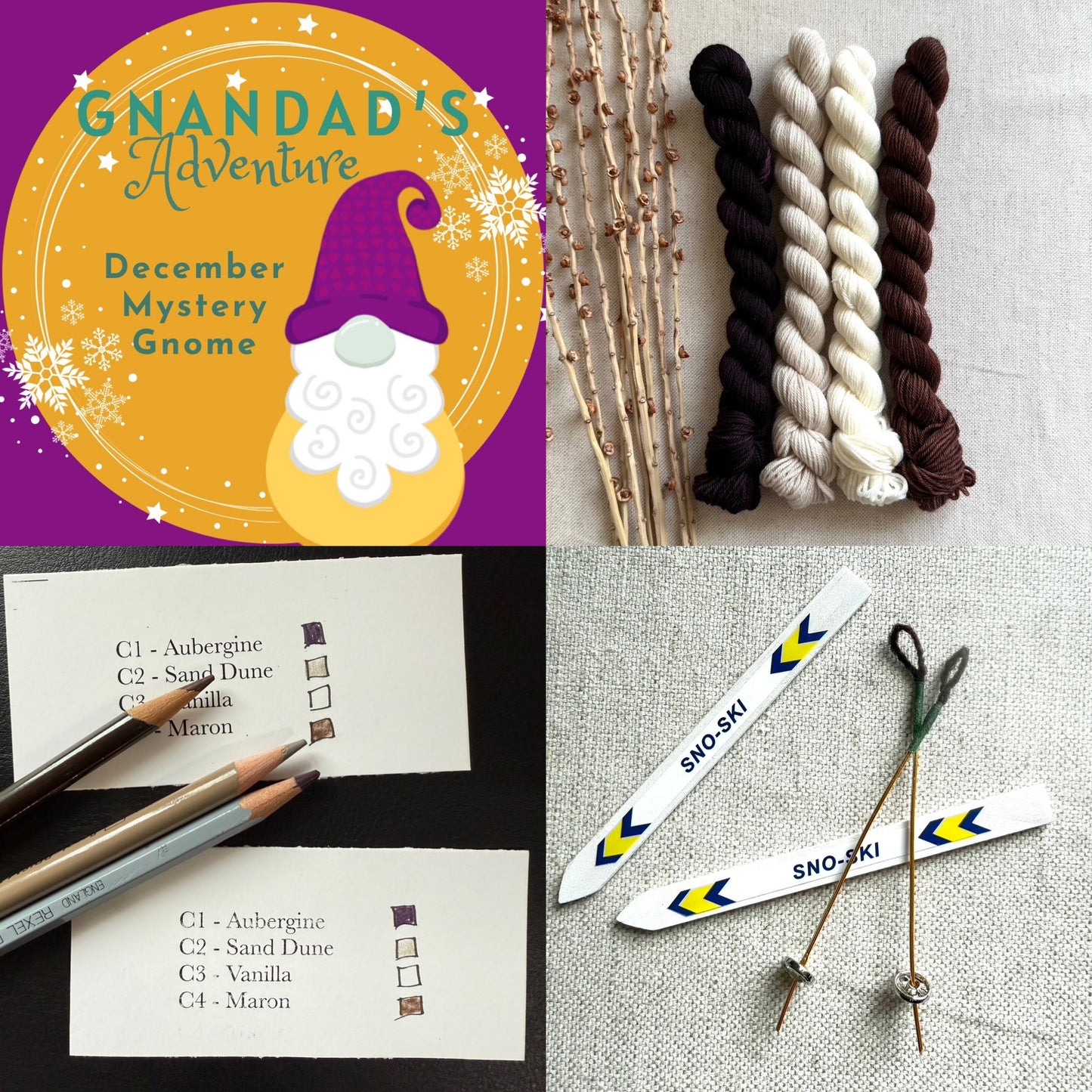 Reindeer Hooves Gnome Kit - Mini Skein Set