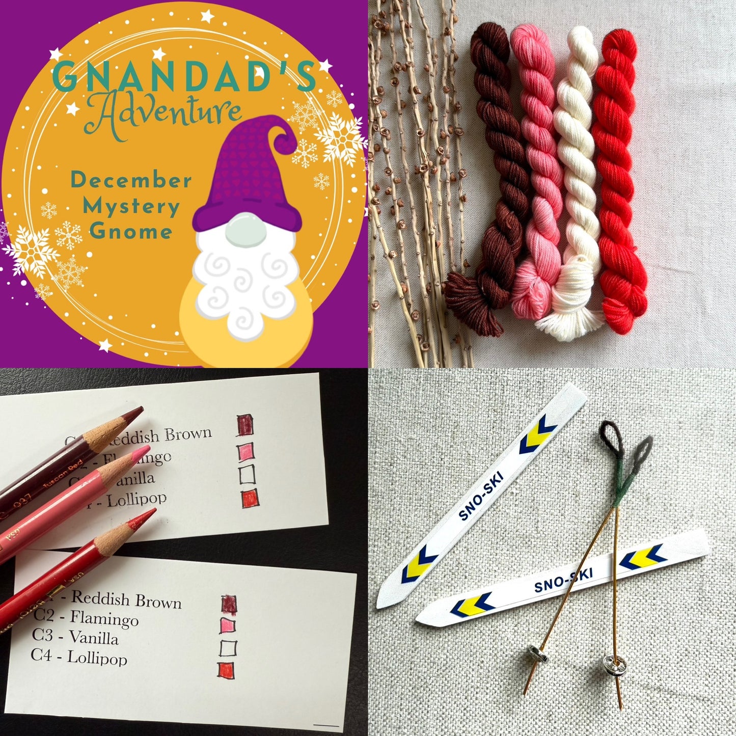 I'll Be Gnome For Christmas - Gnome Kit - Mini Skein Set