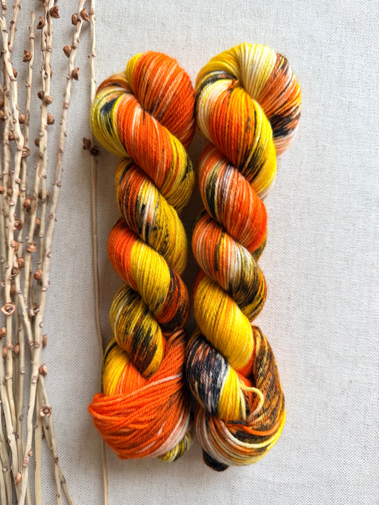 Candy Corn Crush 50g SW Merino Nylon Yarn