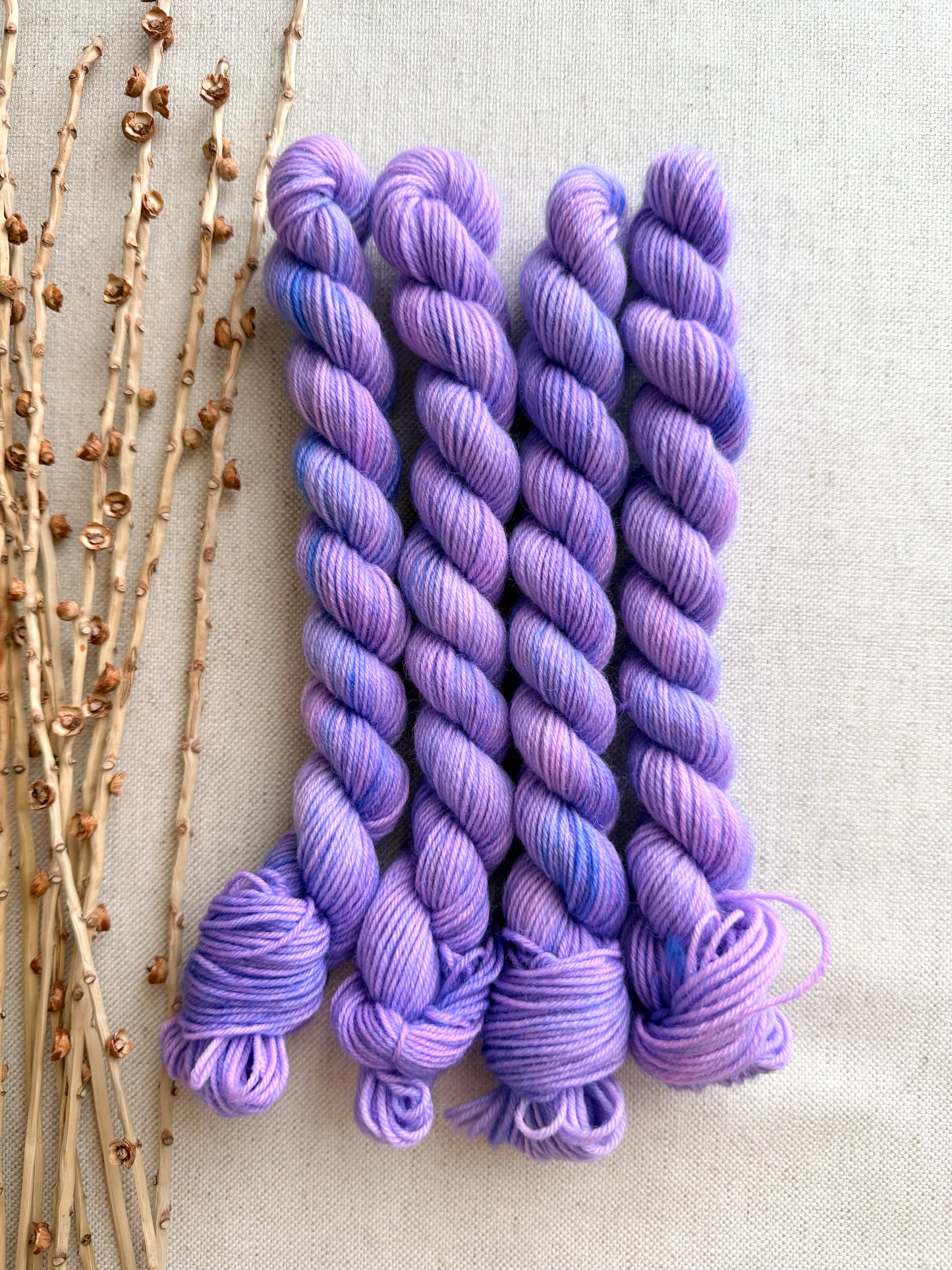 Lavender Lace - SW Wool Recycled Nylon Mini Skein