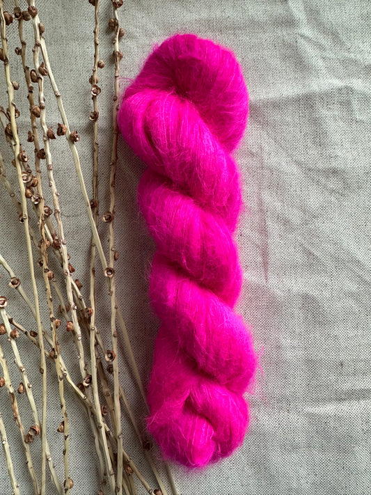 Shocking Pink Suri Alpaca Silk