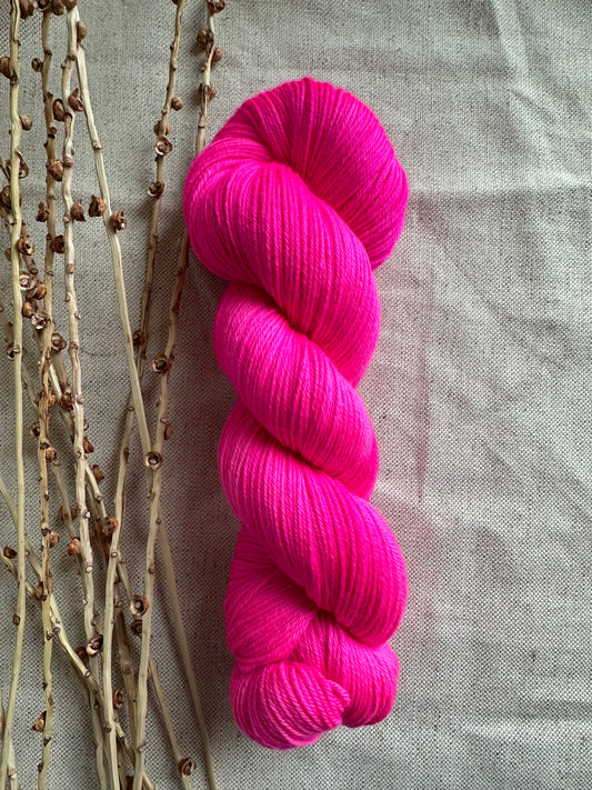 Shocking Pink Merino Untreated