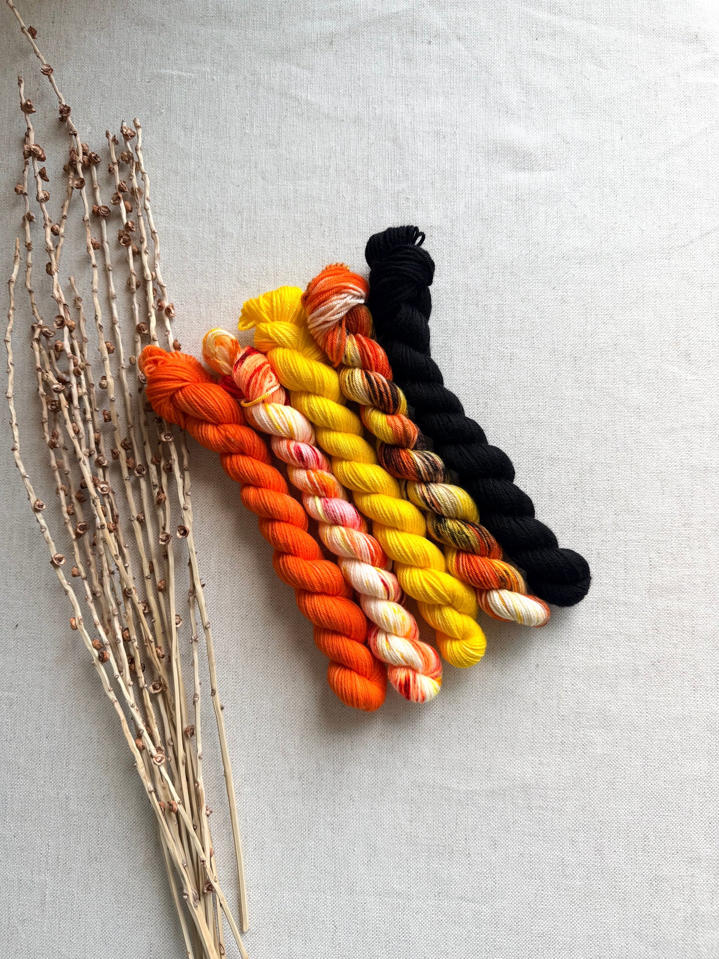 Candy Corn Crush - SW Merino Nylon Mini Skein Set