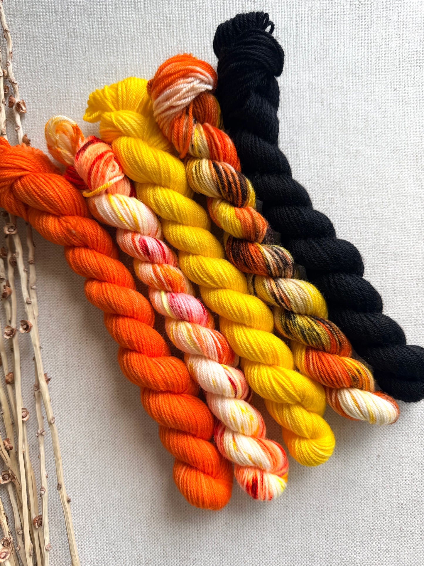Candy Corn Crush - SW Merino Nylon Mini Skein Set