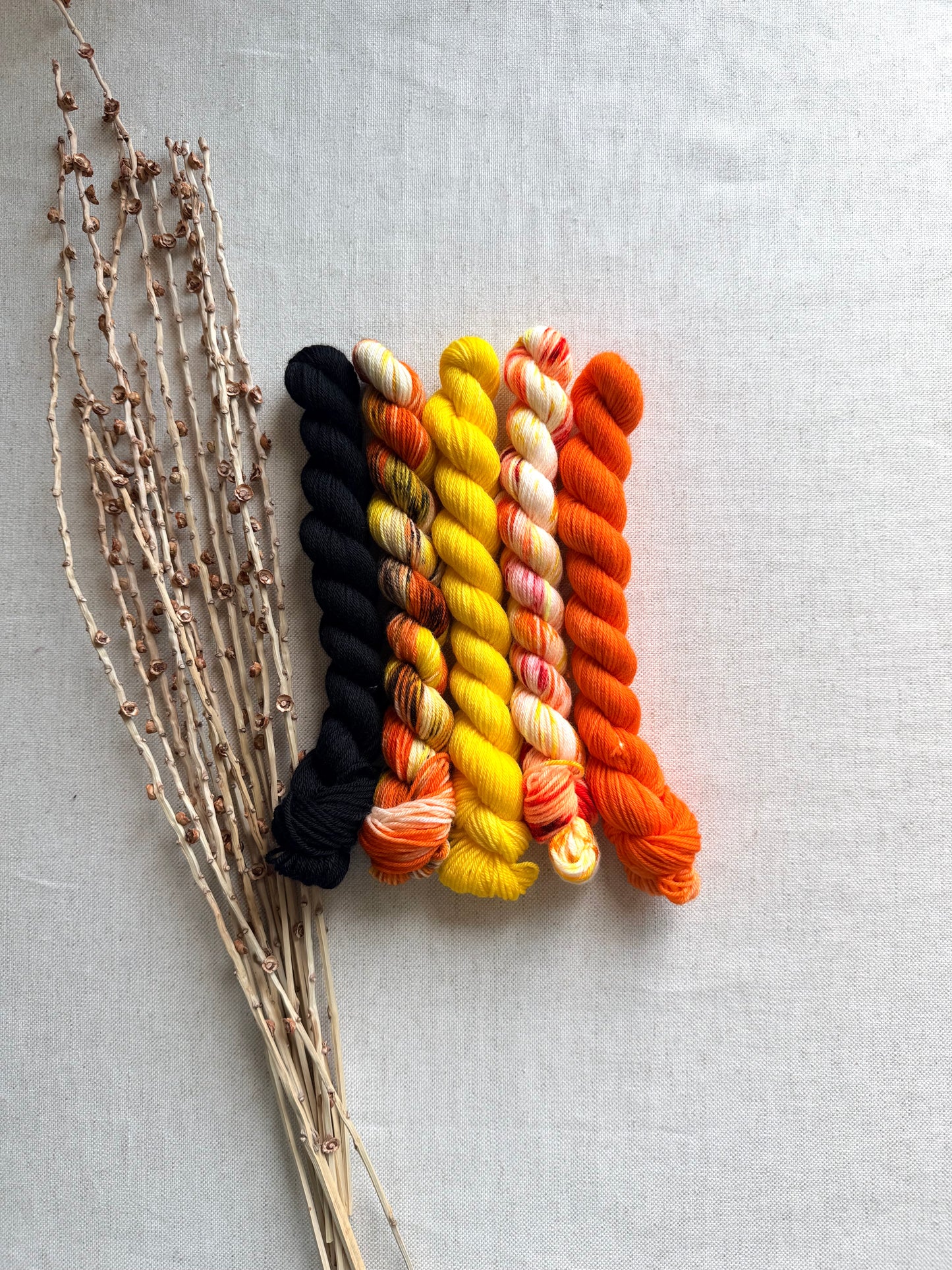 Candy Corn Crush - SW Merino Nylon Mini Skein Set
