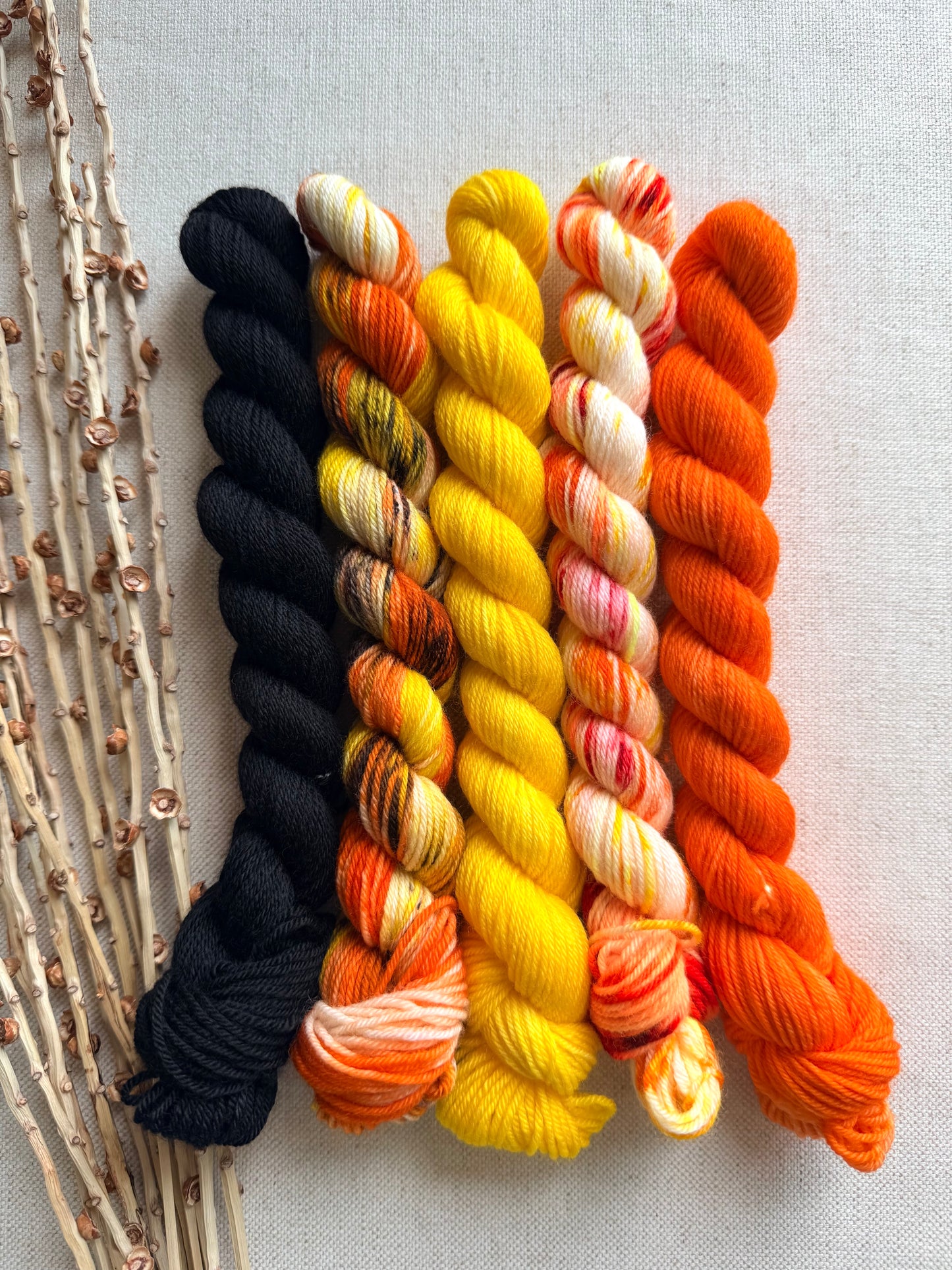 Candy Corn Crush - SW Merino Nylon Mini Skein Set