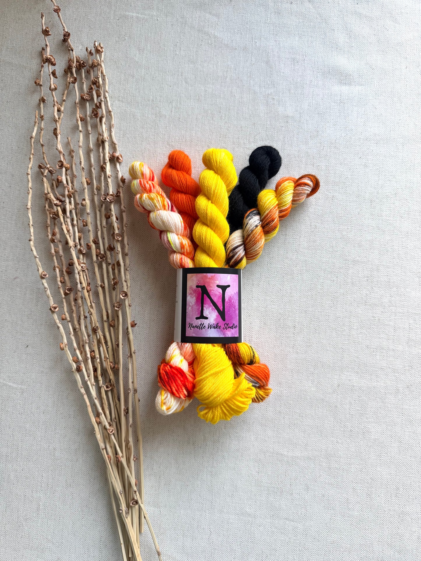 Candy Corn Crush - SW Merino Nylon Mini Skein Set
