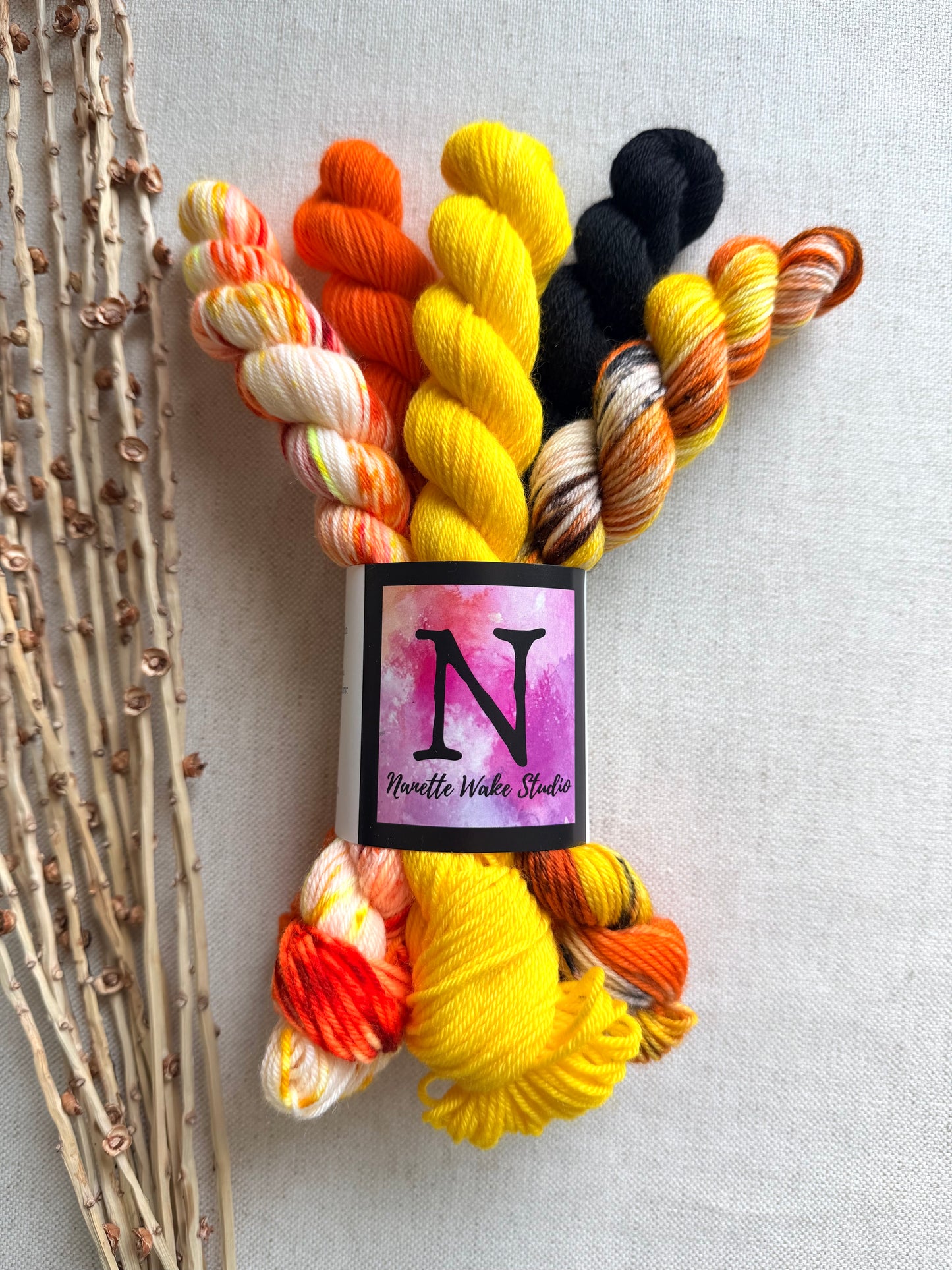 Candy Corn Crush - SW Merino Nylon Mini Skein Set