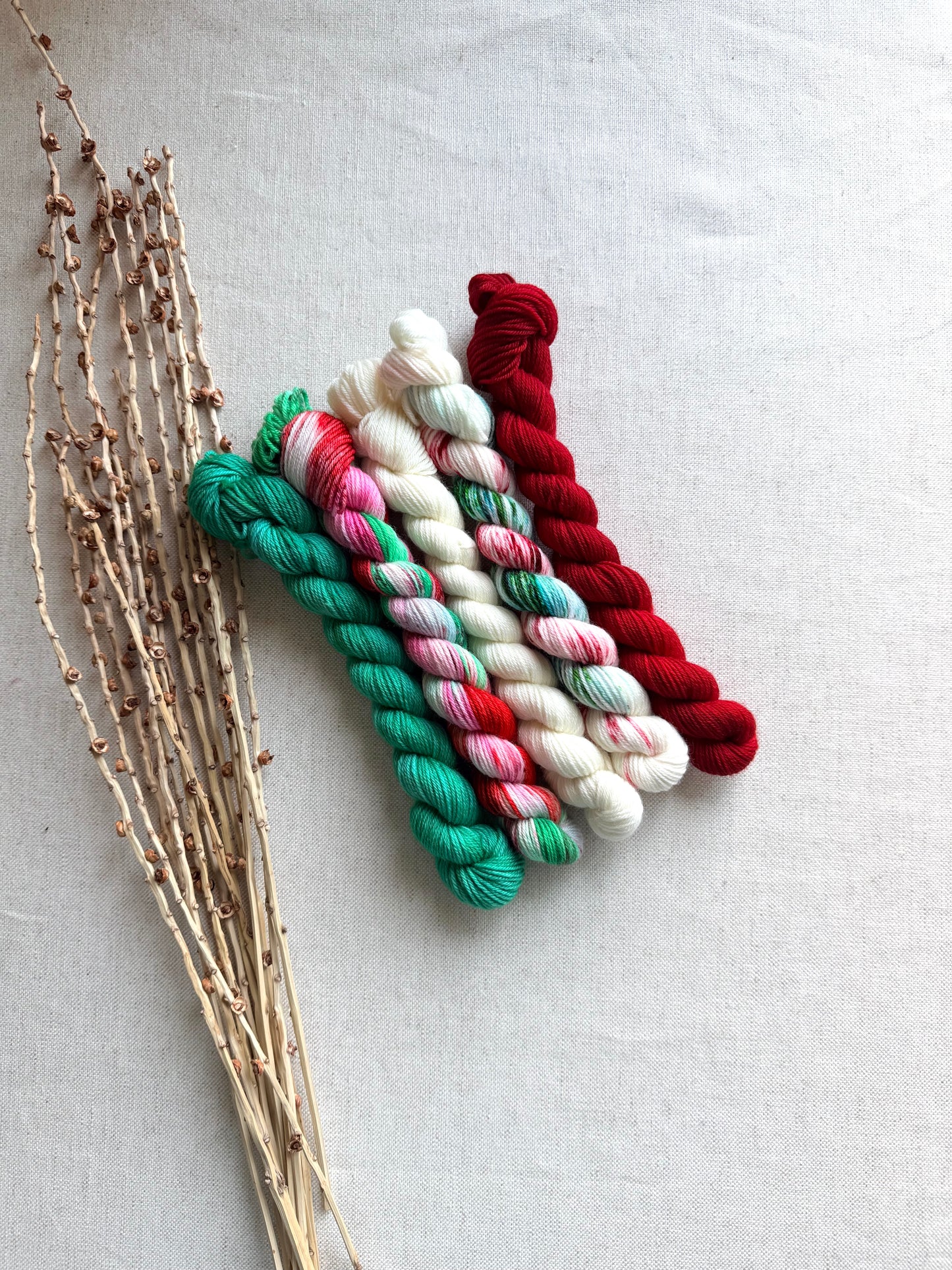 Christmas Eve - SW Merino Nylon Mini Skein Set