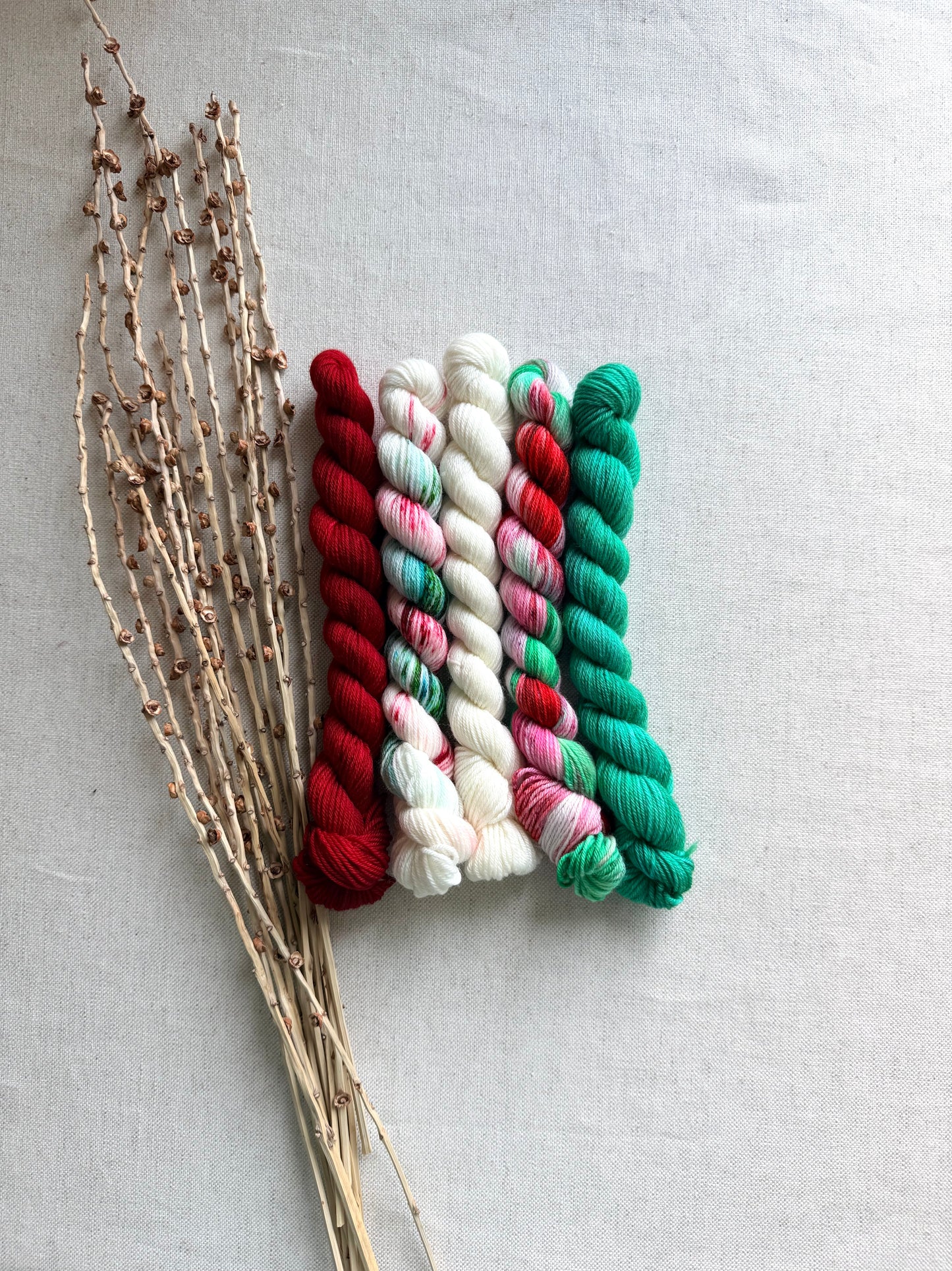 Christmas Eve - SW Merino Nylon Mini Skein Set