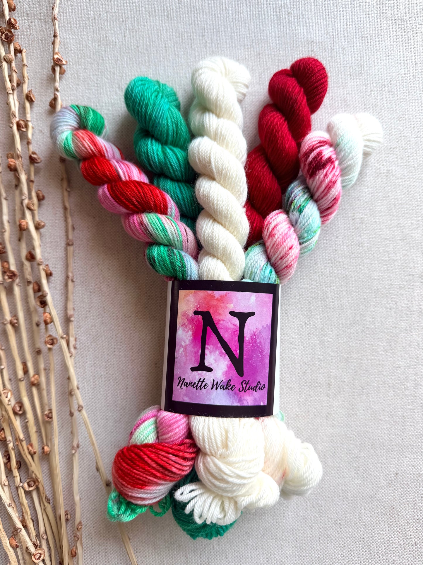 Christmas Eve - SW Merino Nylon Mini Skein Set