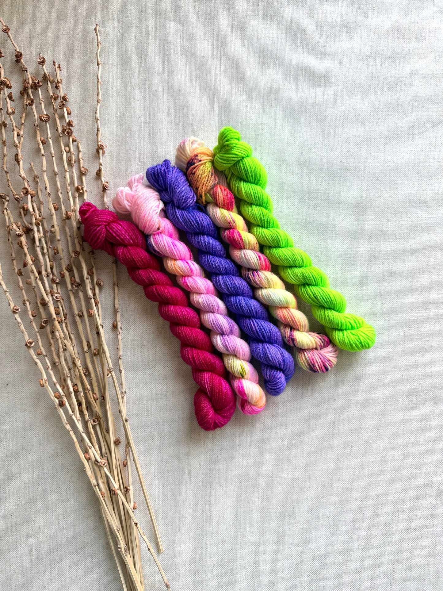 Fairy Sparkles - SW Merino Nylon Mini Skein Set
