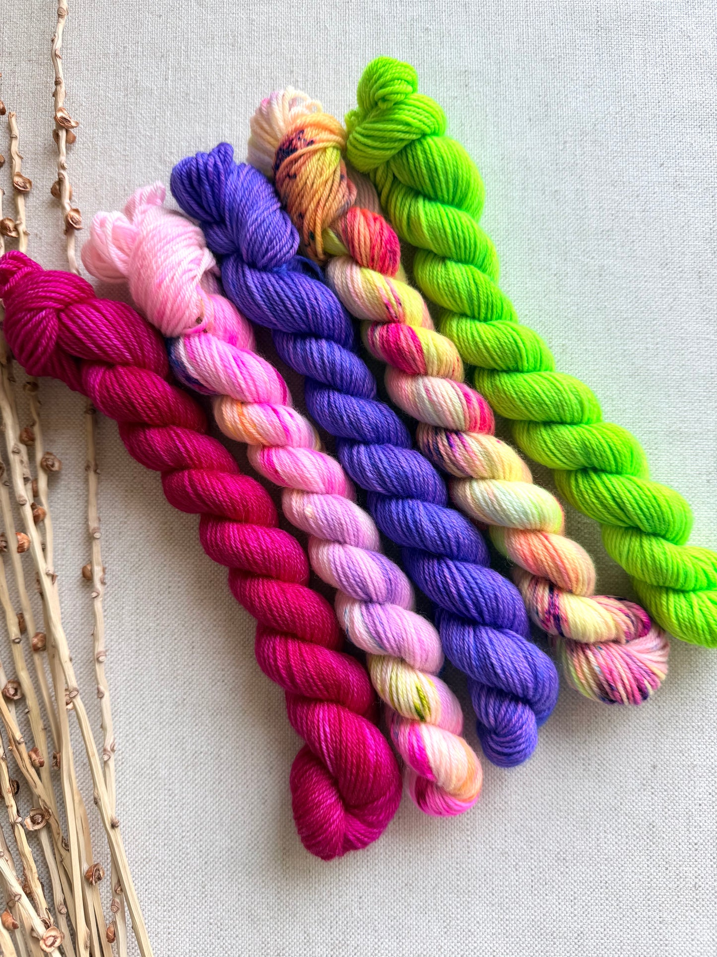 Fairy Sparkles - SW Merino Nylon Mini Skein Set