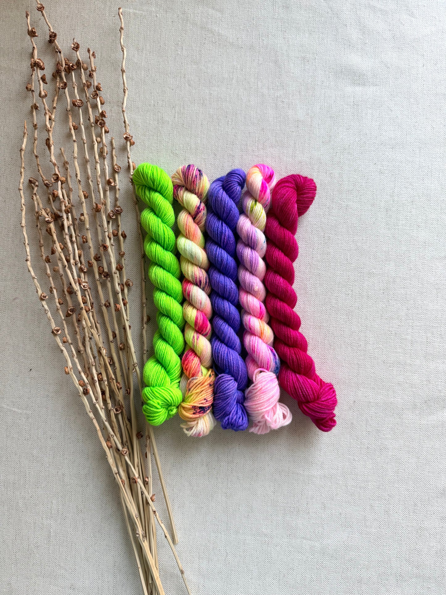 Fairy Sparkles - SW Merino Nylon Mini Skein Set