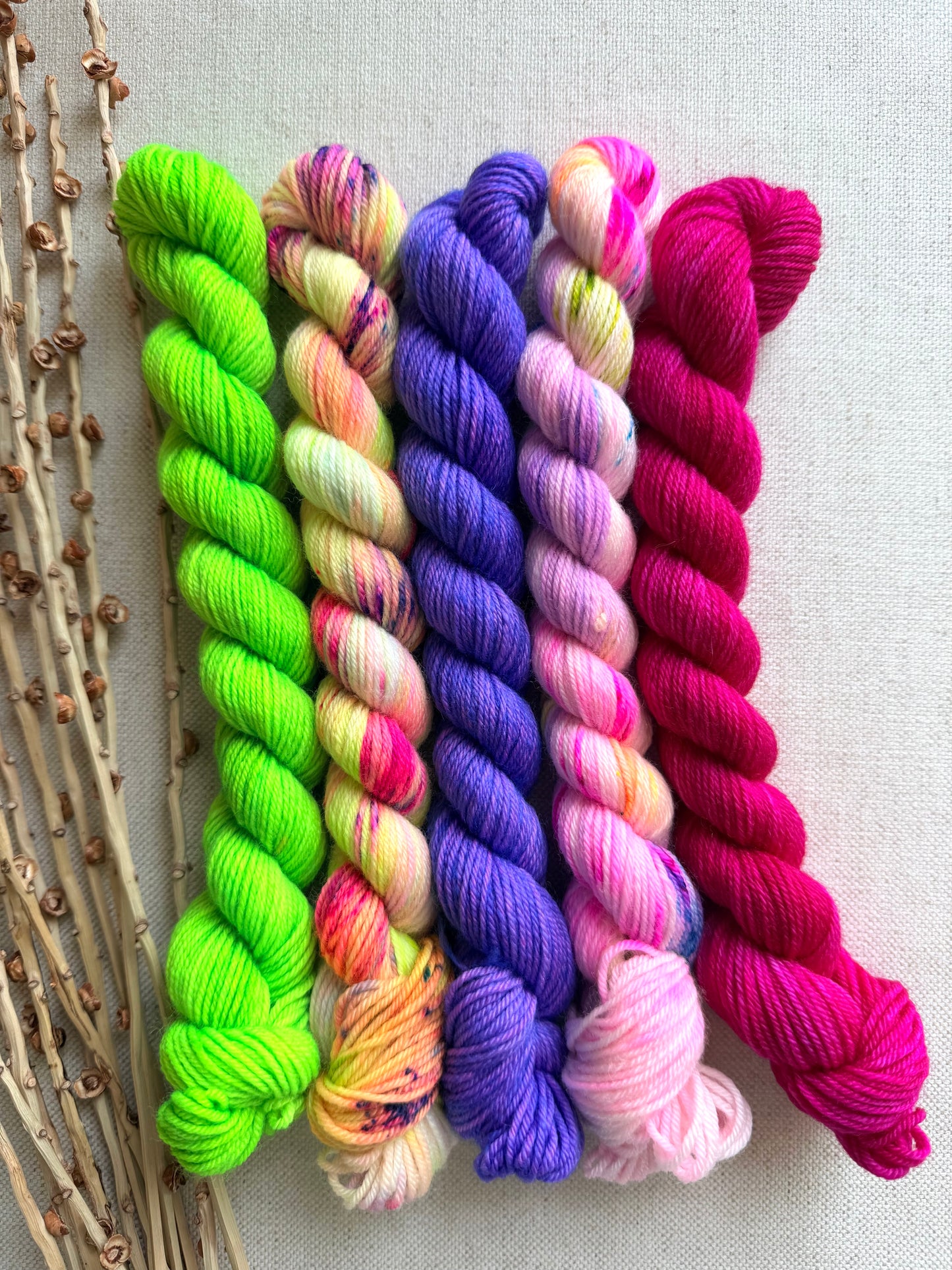 Fairy Sparkles - SW Merino Nylon Mini Skein Set
