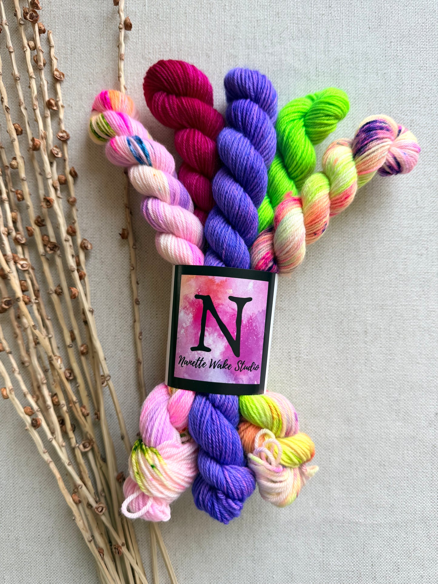 Fairy Sparkles - SW Merino Nylon Mini Skein Set