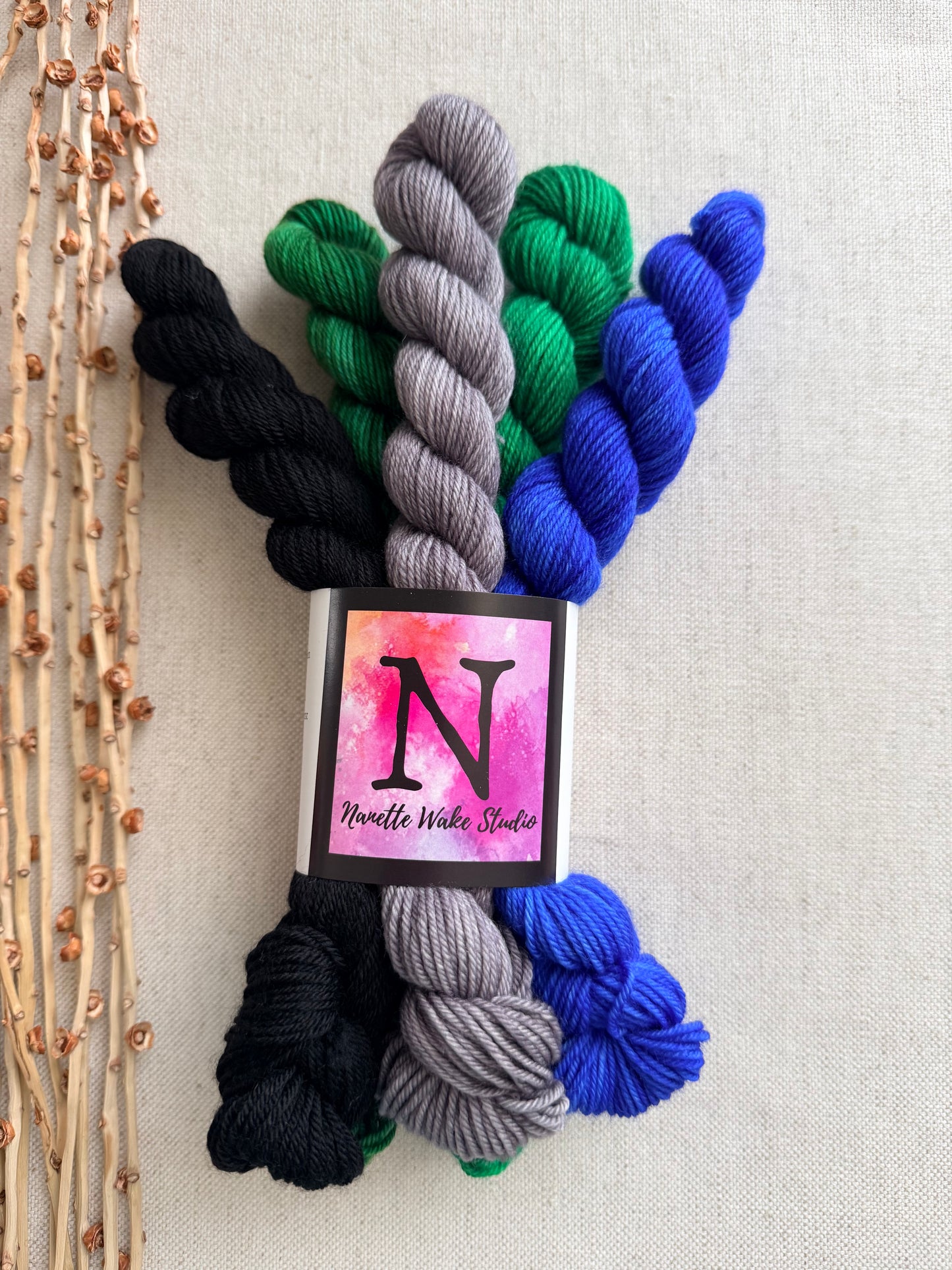 Baseball Diamond - SW Merino Nylon Mini Skein Set