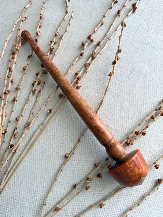 Red Oak With Pumpkin Resin Support Spindle