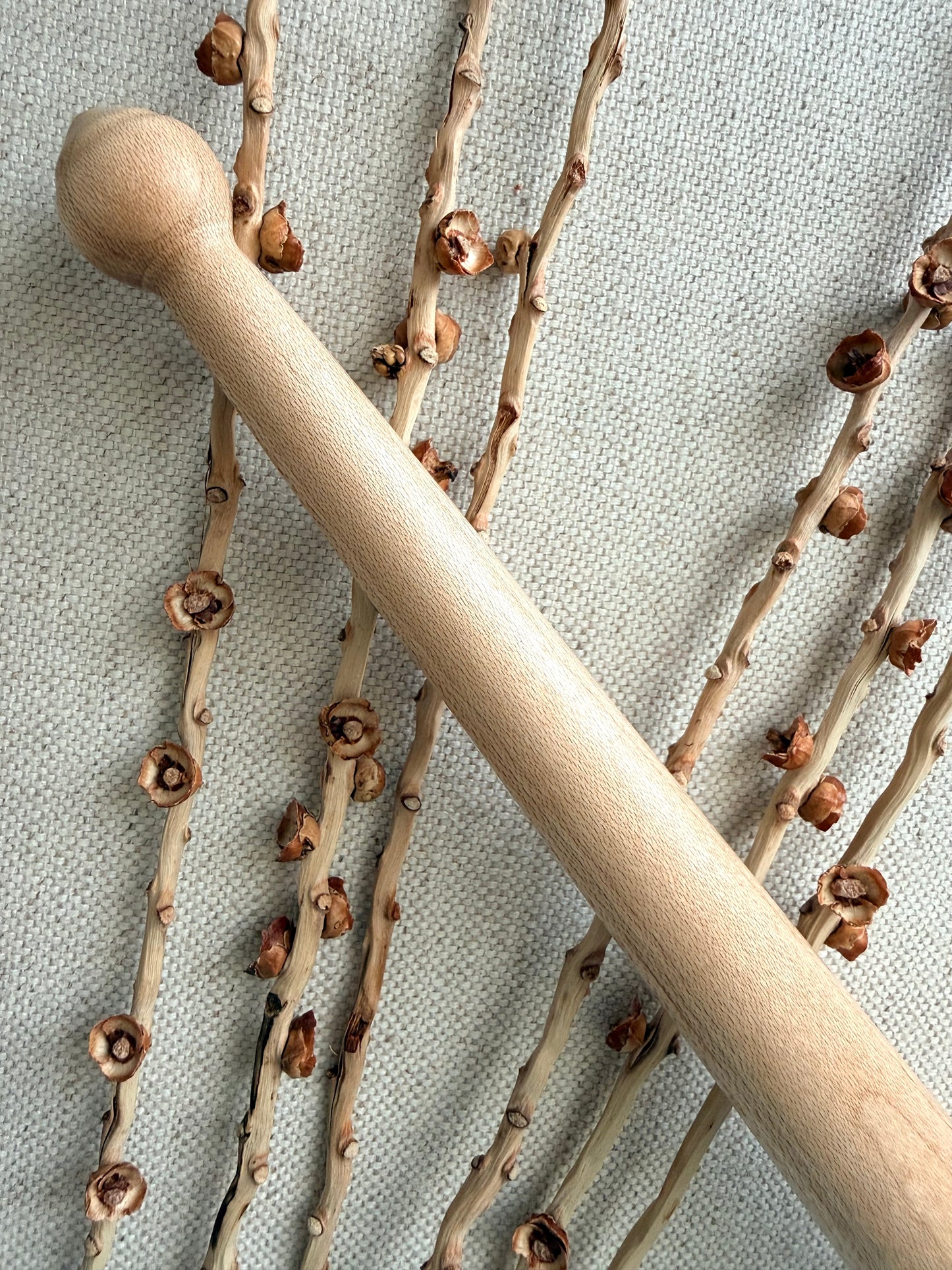 Hard Maple With Rust Resin Support Spindle