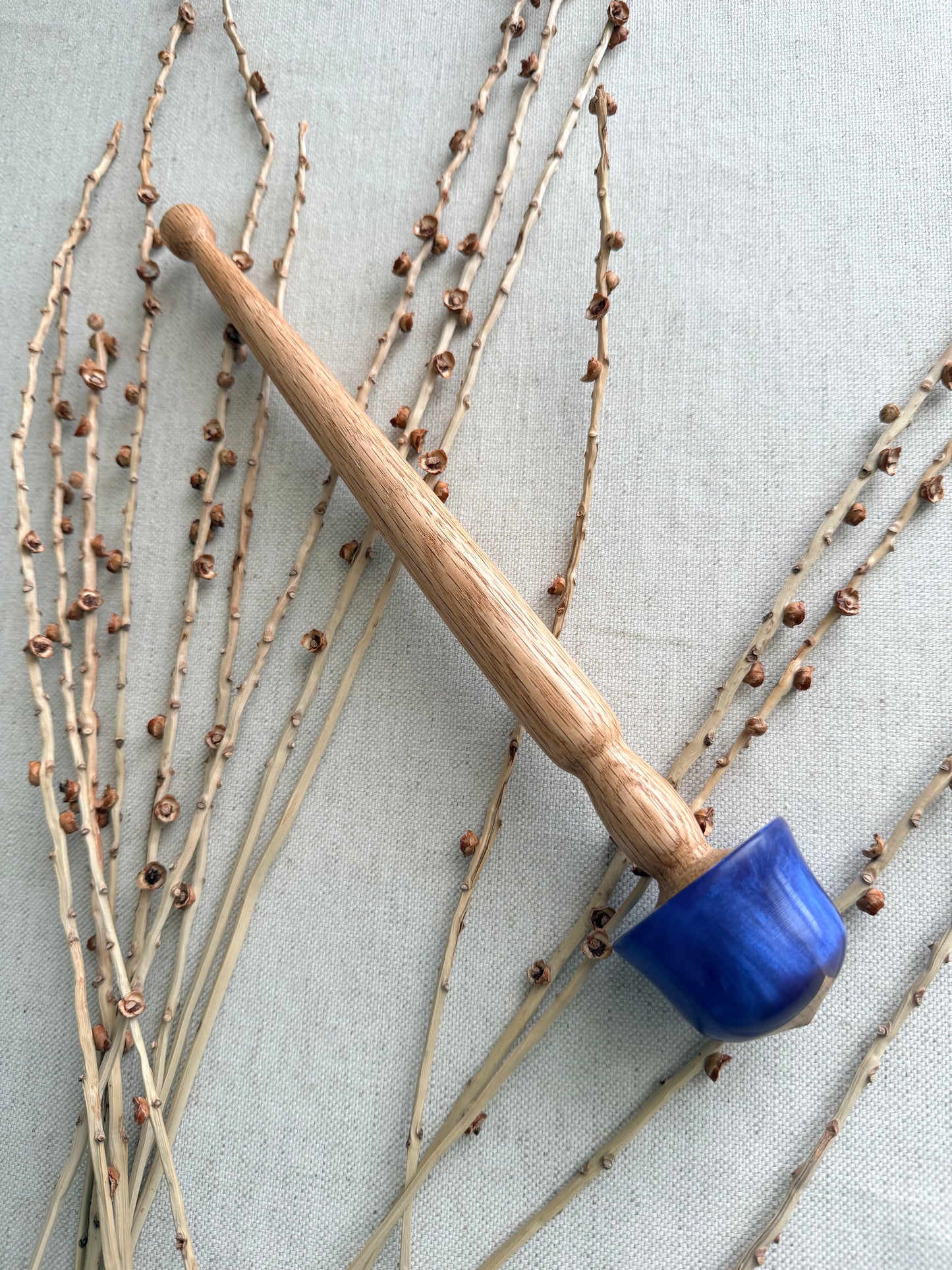 Jatoba With Periwinkle Resin Support Spindle