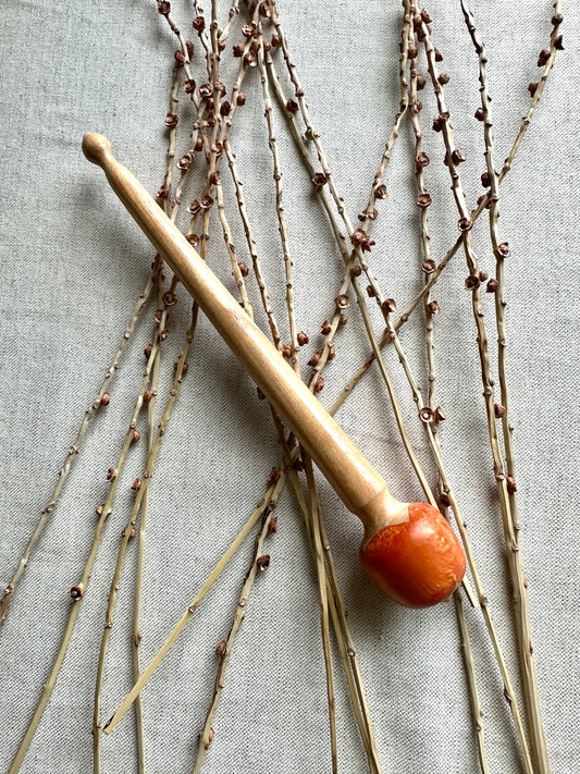 Locust with Orange Resin Support Spindle