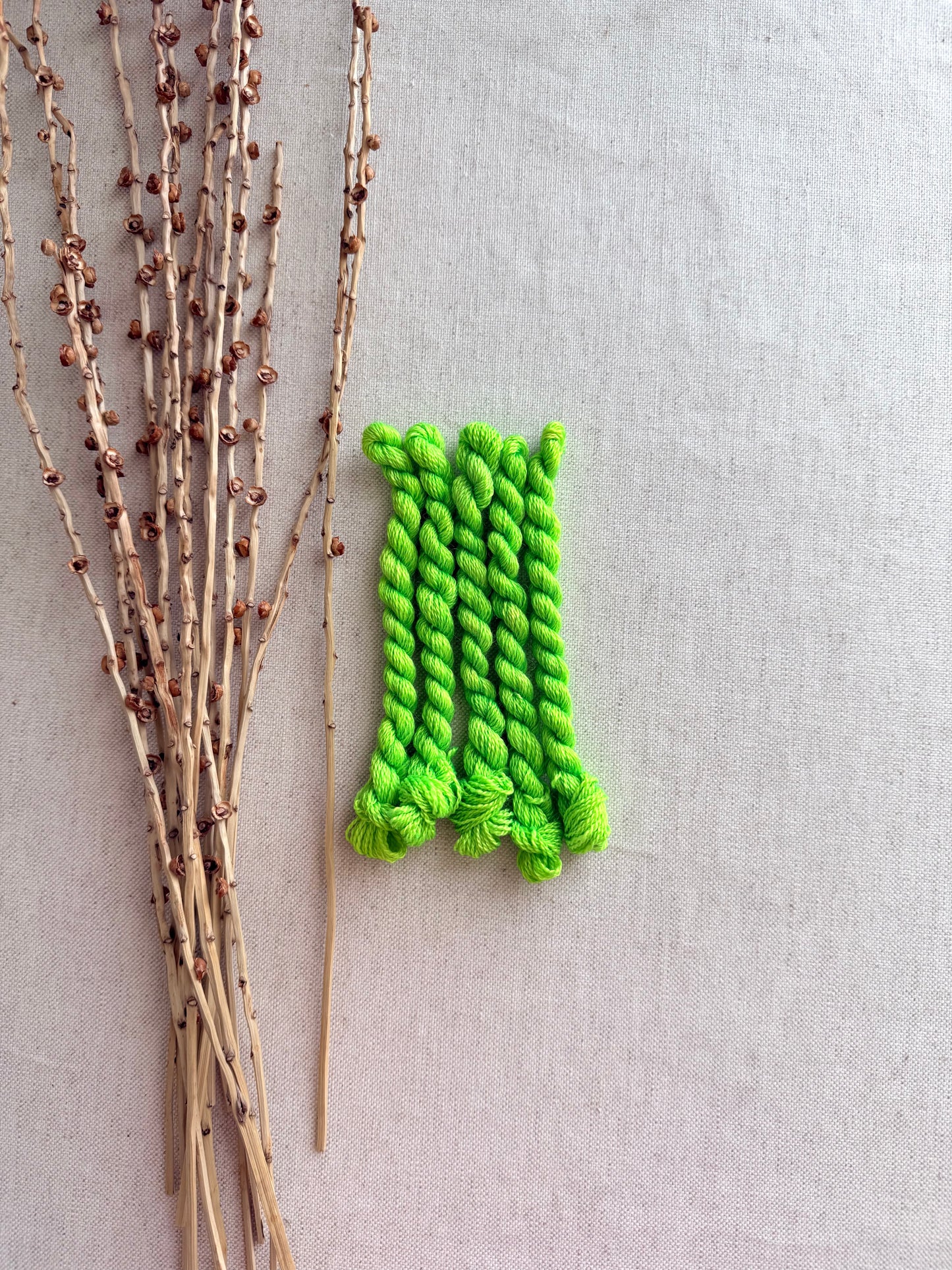 Glowing Lime Embroidery Thread