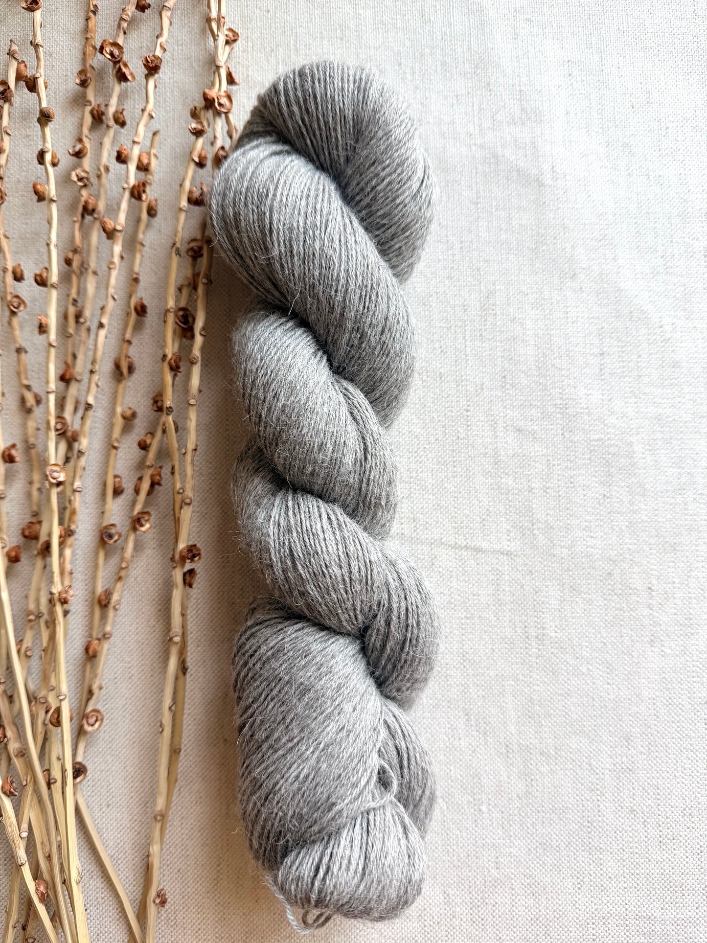 100% 22.5 Micron Natural Grey Baby Llama