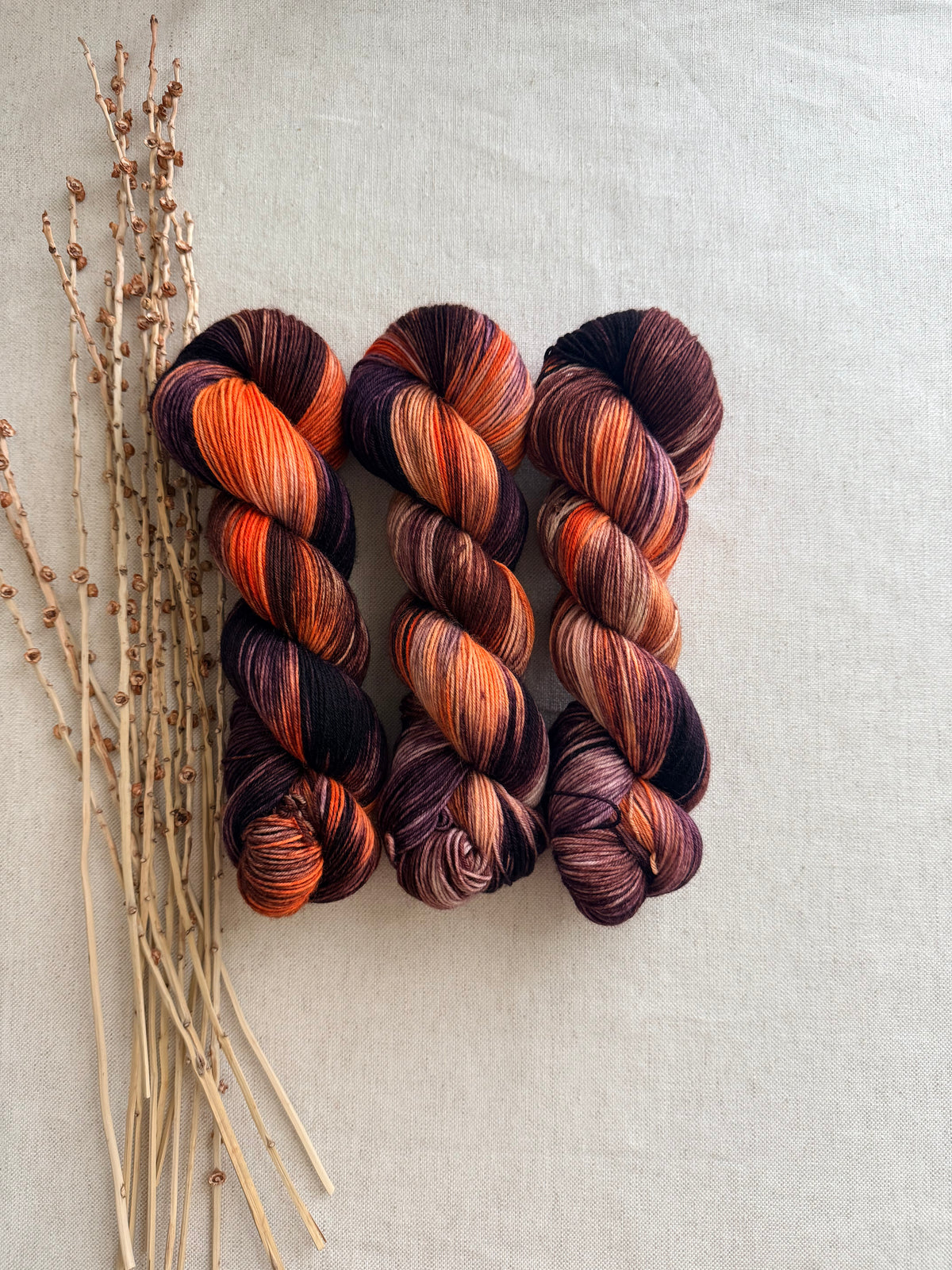 Black Cats Prowling & Pumpkins Glowing - SW Wool Recycled Nylon 100g