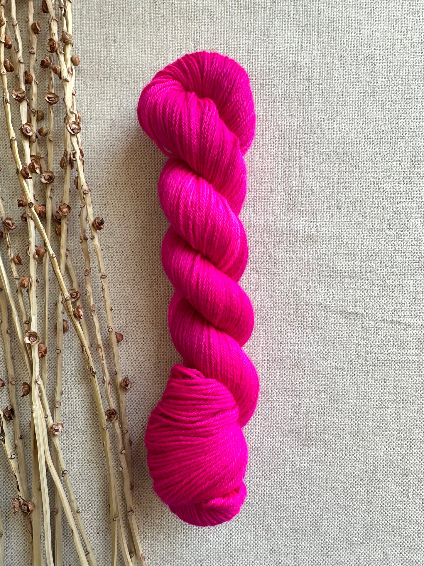 Shocking Pink Merino Untreated