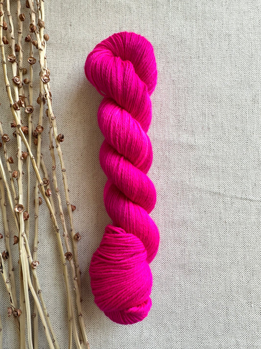 Shocking Pink Merino Untreated