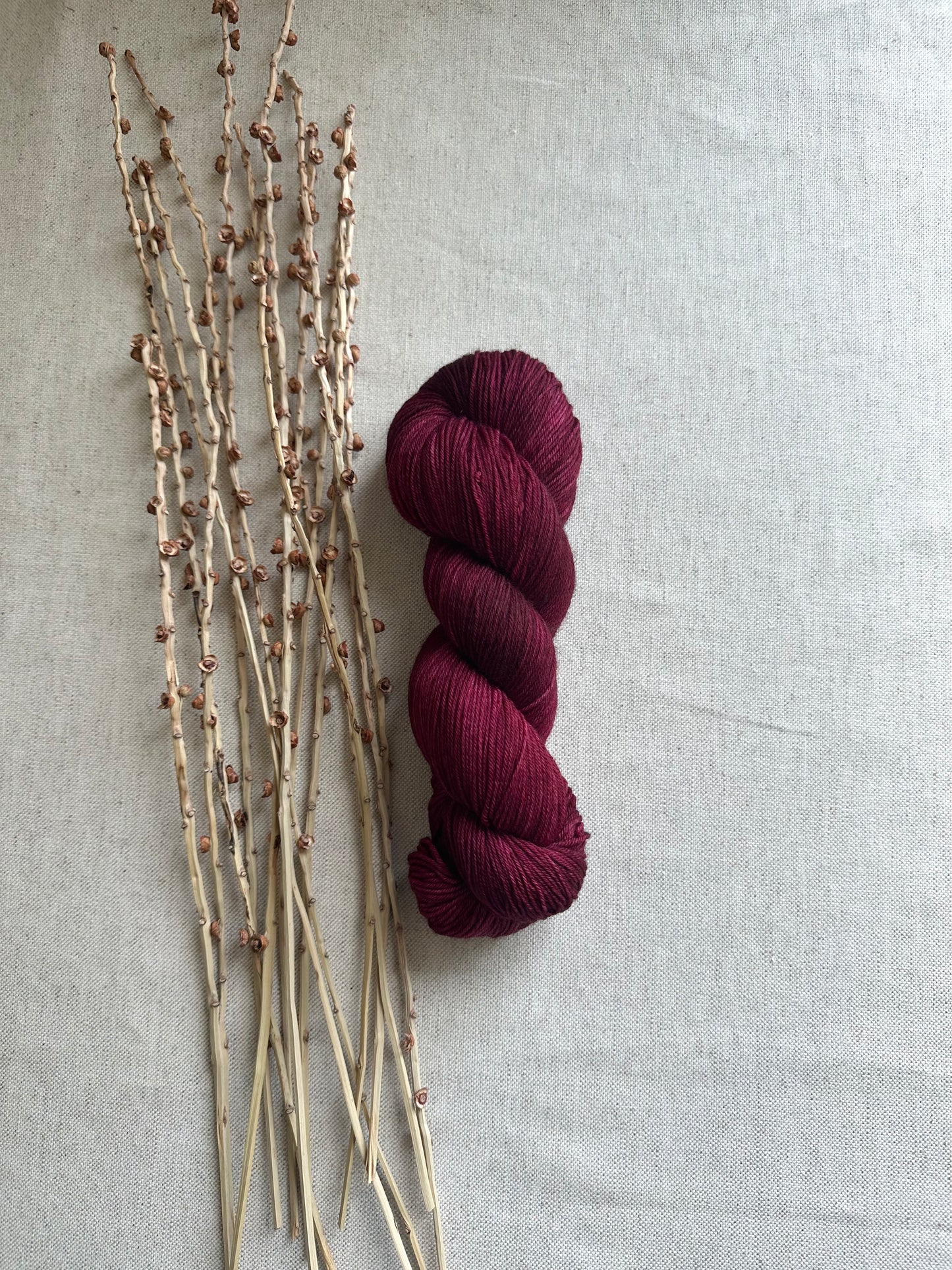 Antique Roses - Burgundy SW Merino Nylon Yarn